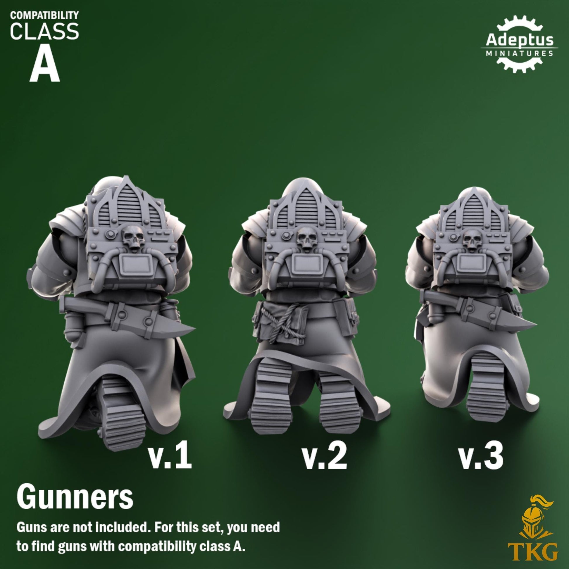 Crusaders Covenant Heavy Weapons Operators by Adeptus Miniatures | 3D printed Tabletop Miniatures