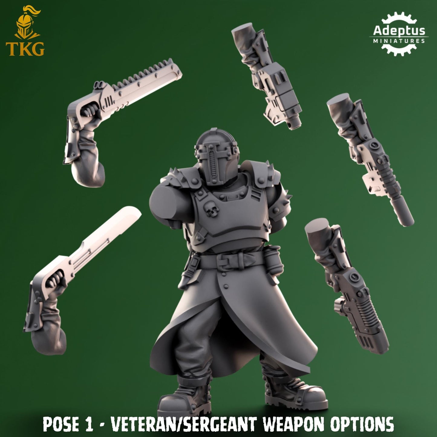 Crusaders Covenant Command Squad by Adeptus Miniatures | 3D printed Tabletop Miniatures