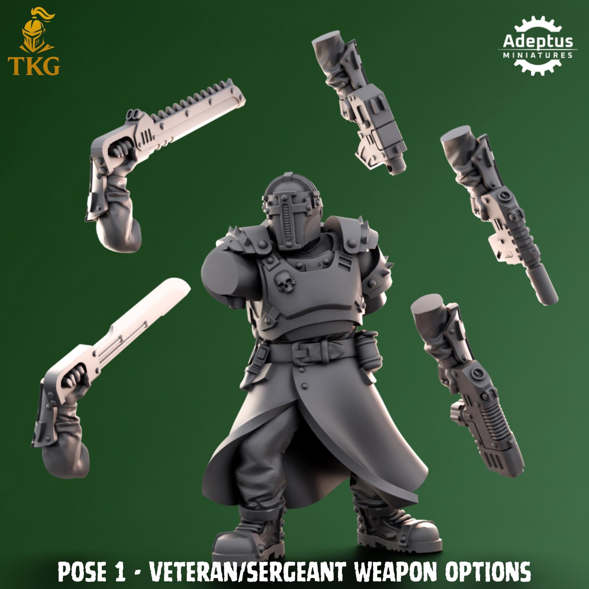 Crusaders Covenant Command Squad by Adeptus Miniatures | 3D printed Tabletop Miniatures