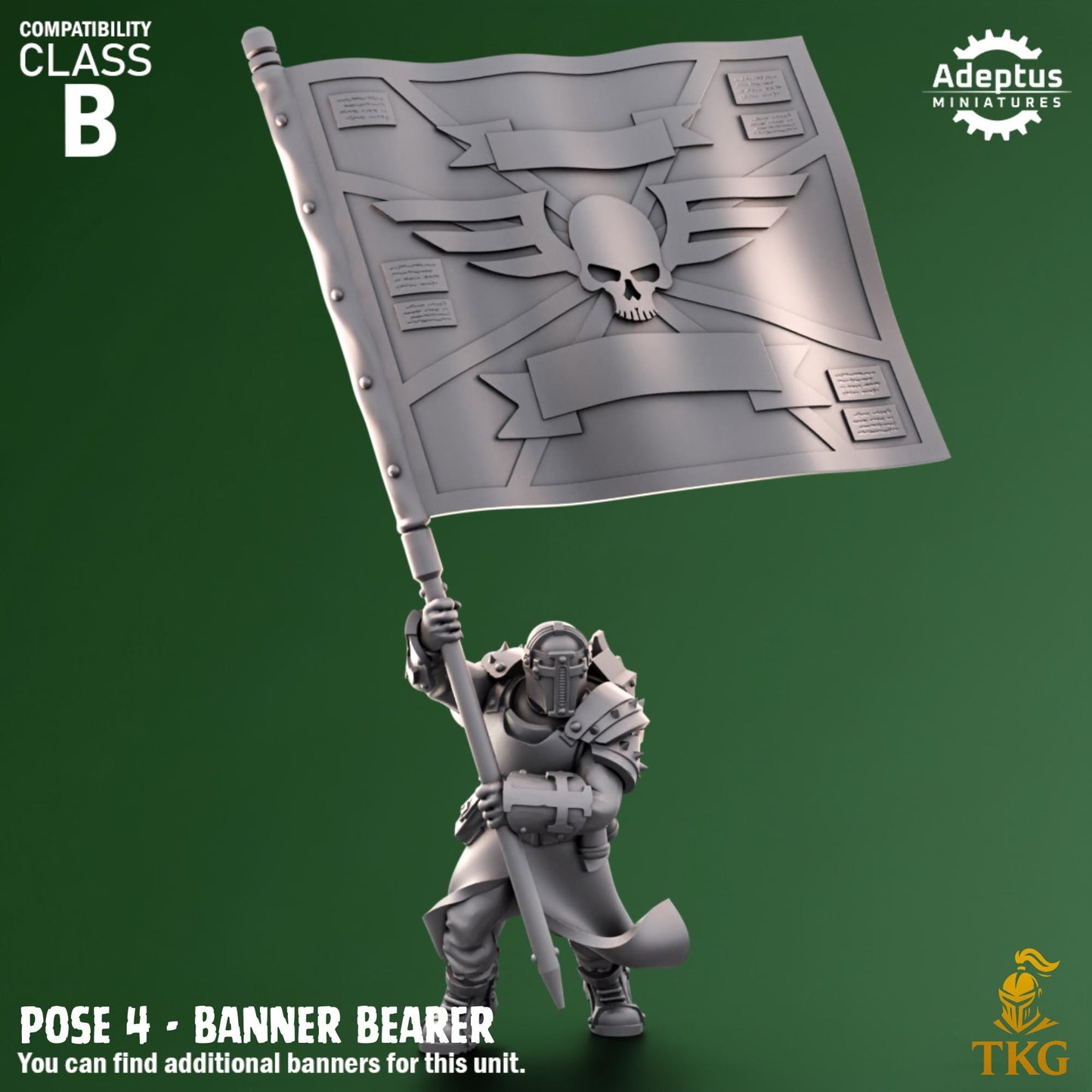 Crusaders Covenant Command Squad by Adeptus Miniatures | 3D printed Tabletop Miniatures