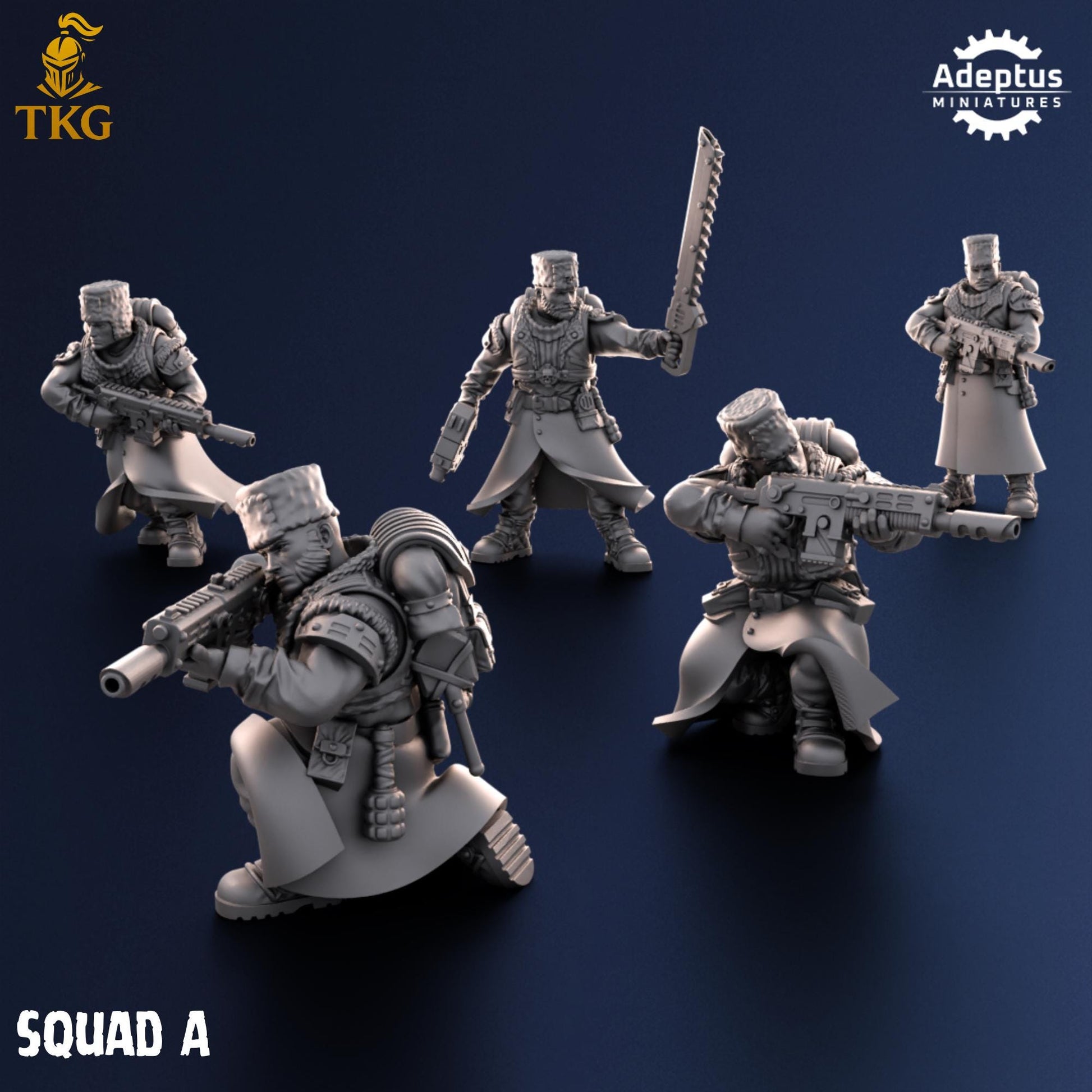 Coldreach Regiment Squad by Adeptus Miniatures | 3D printed Tabletop Miniatures