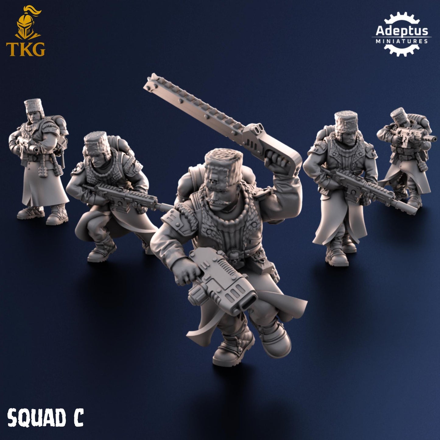 Coldreach Regiment Squad by Adeptus Miniatures | 3D printed Tabletop Miniatures
