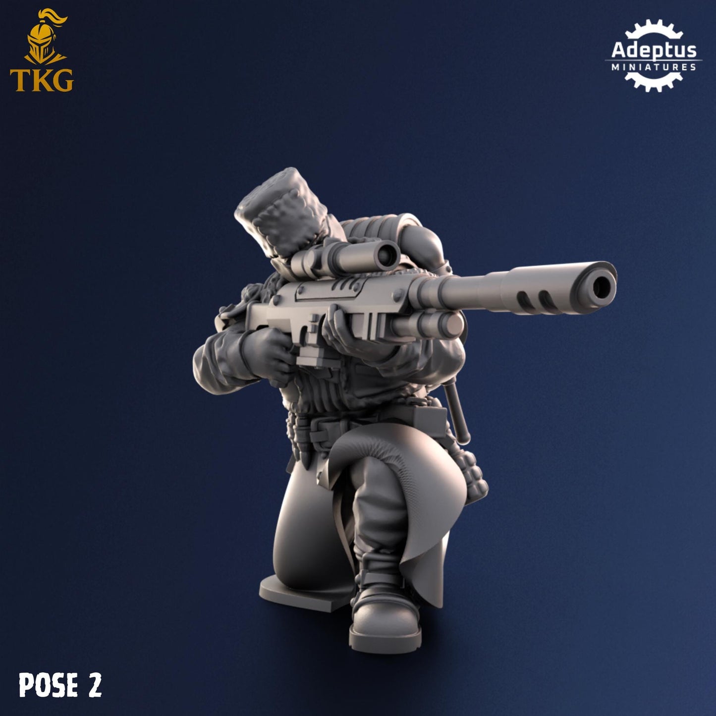 Coldreach Regiment Snipers by Adeptus Miniatures | 3D printed Tabletop Miniatures