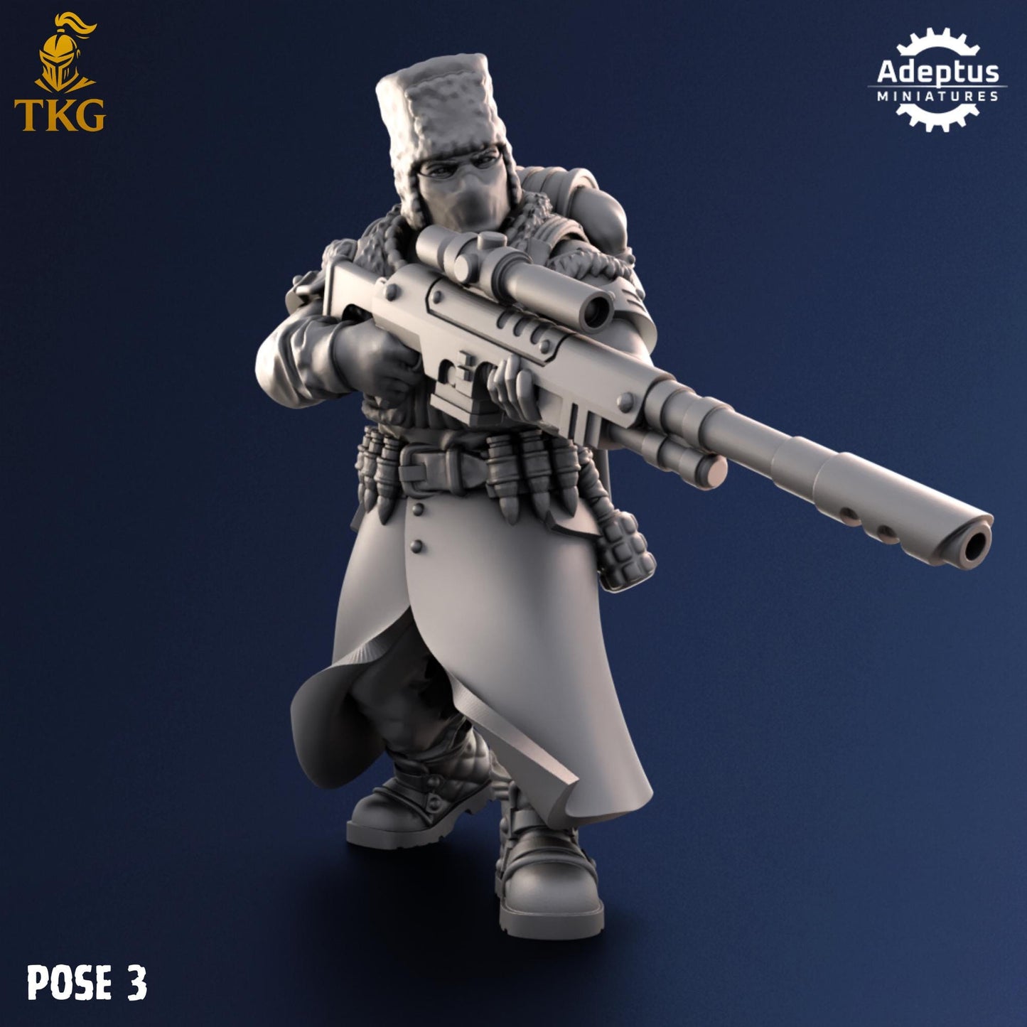 Coldreach Regiment Snipers by Adeptus Miniatures | 3D printed Tabletop Miniatures
