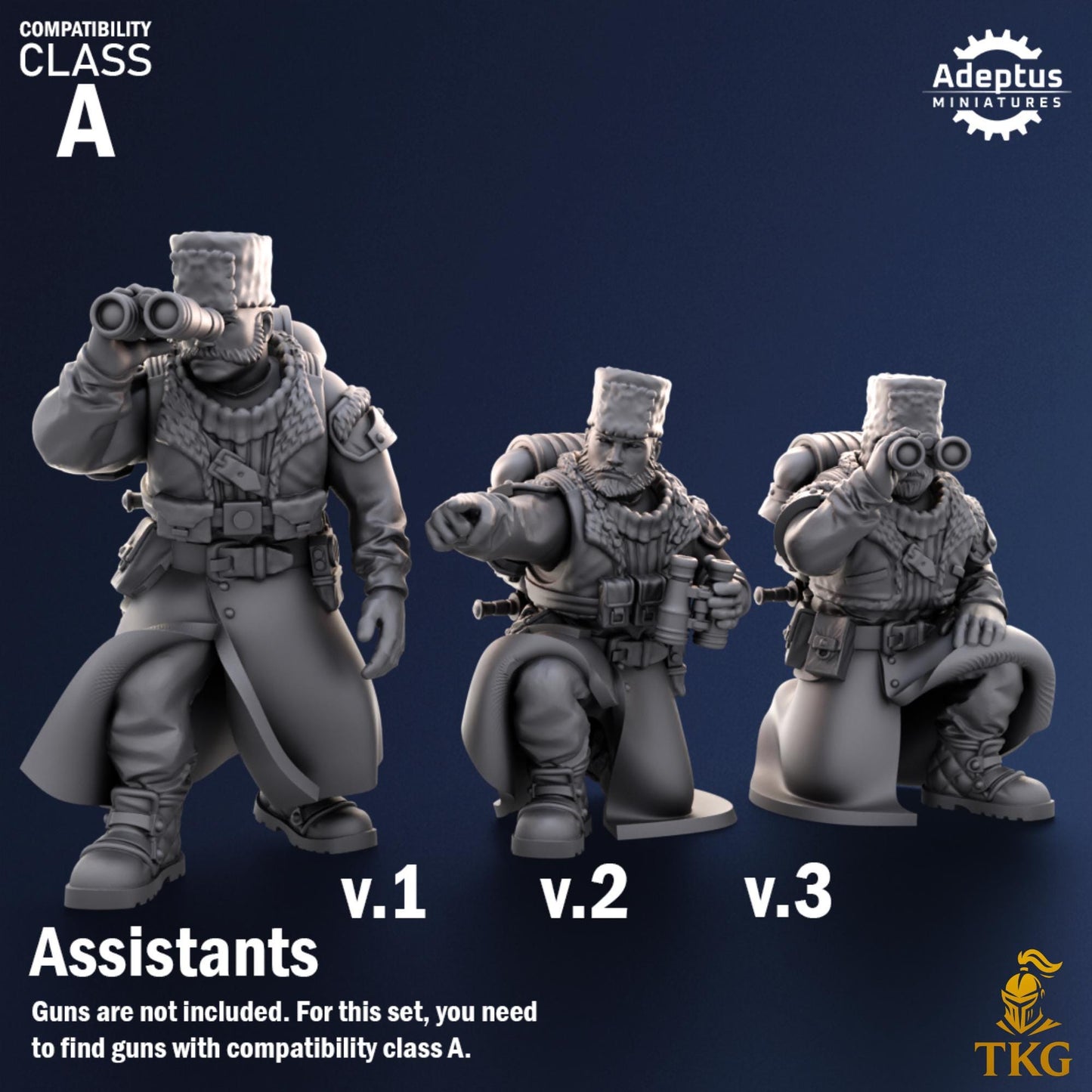 Coldreach Regiment Heavy Weapons Operators by Adeptus Miniatures | 3D printed Tabletop Miniatures
