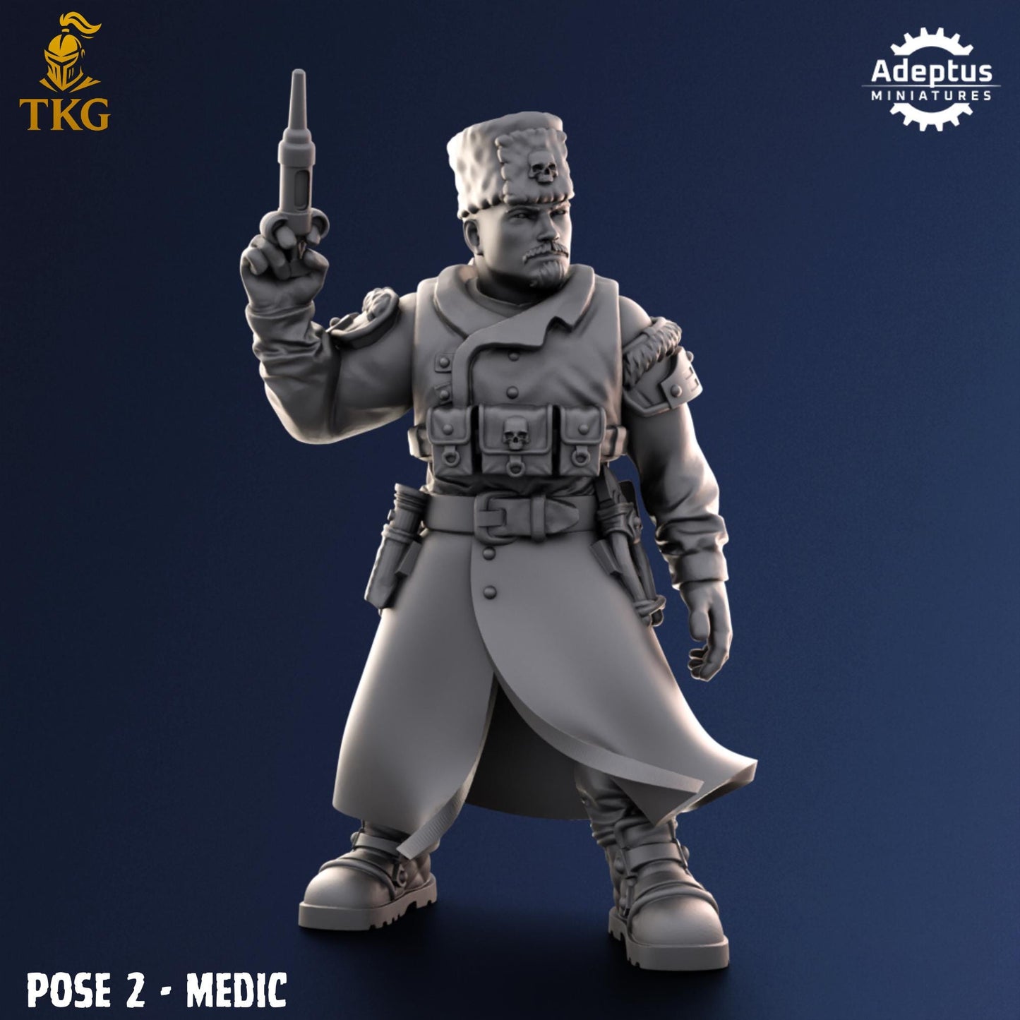 Coldreach Regiment Command Squad by Adeptus Miniatures | 3D printed Tabletop Miniatures