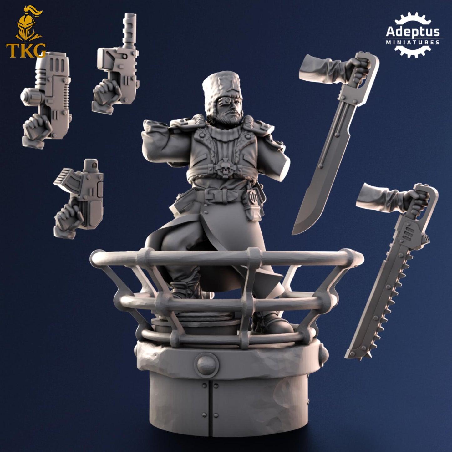 Coldreach Regiment Commander by Adeptus Miniatures | 3D printed Tabletop Miniatures