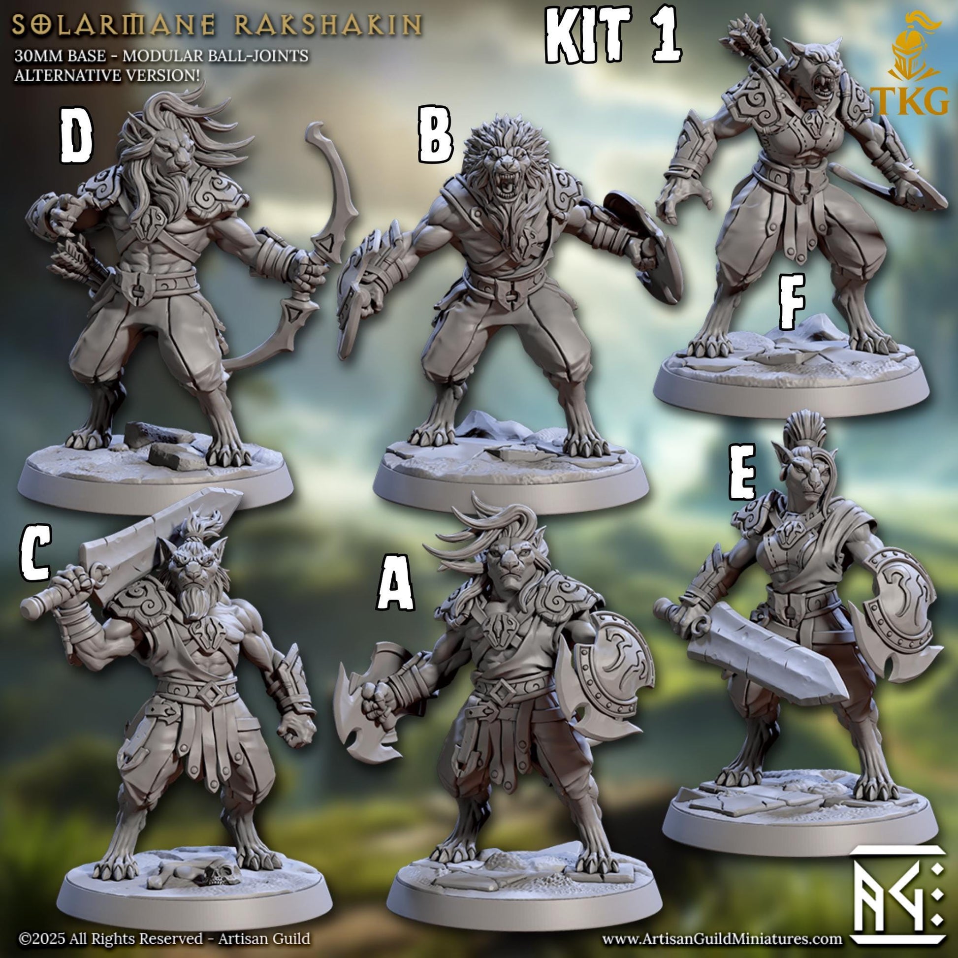 Solarmane Rakshakin by Artisan Guild | 3D Printed Miniatures | Fantasy Models