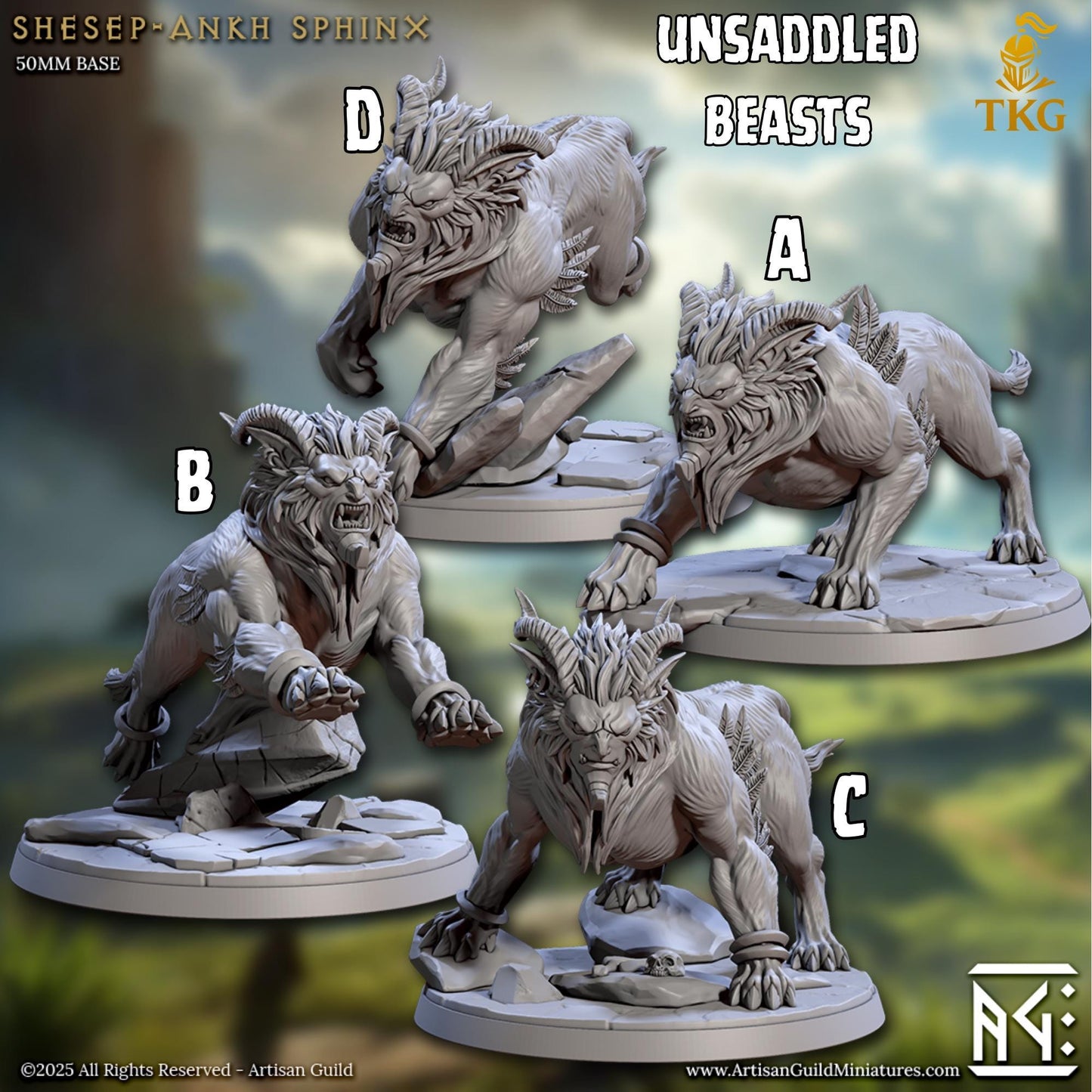 Solarmane Rakshakin by Artisan Guild | 3D Printed Miniatures | Fantasy Models