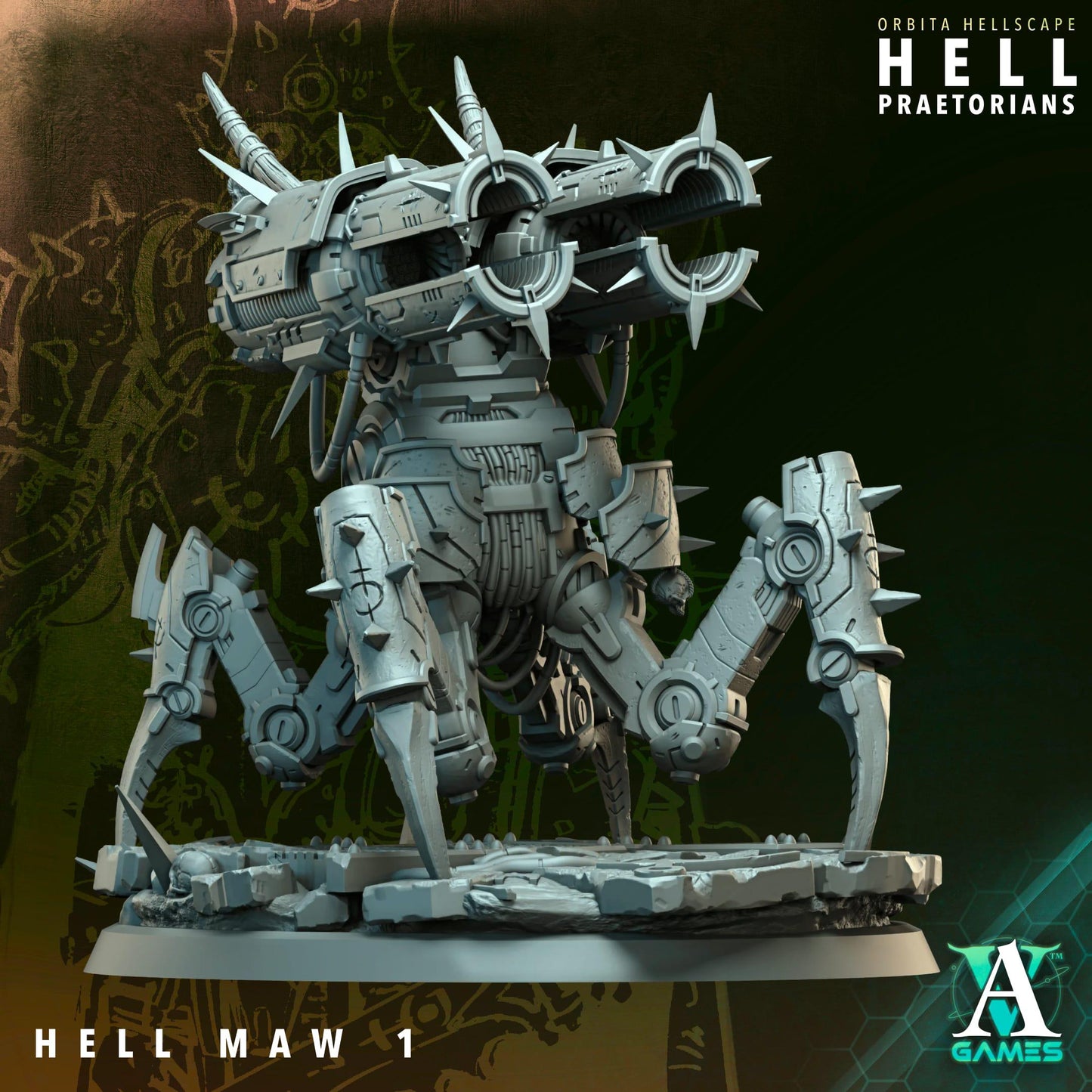 Hell Praetorians - Orbita Hellscape by Archvillain Games | 3D Printed Miniatures