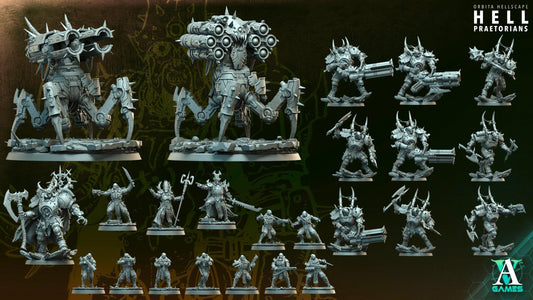 Hell Praetorians - Orbita Hellscape by Archvillain Games | 3D Printed Miniatures