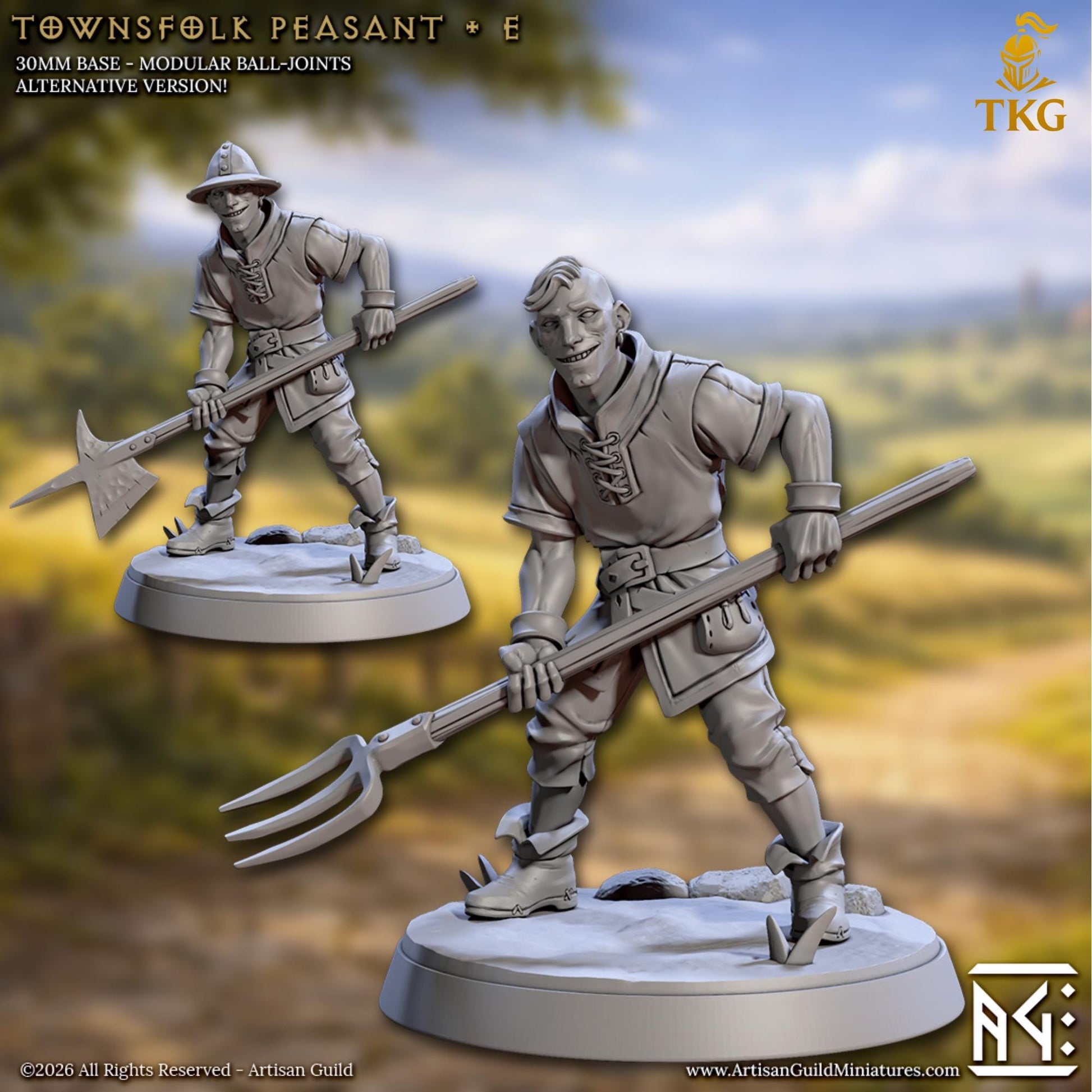 Villagers and Townsfolk by Artisan Guild | 3D Printed Miniatures | Fantasy Models