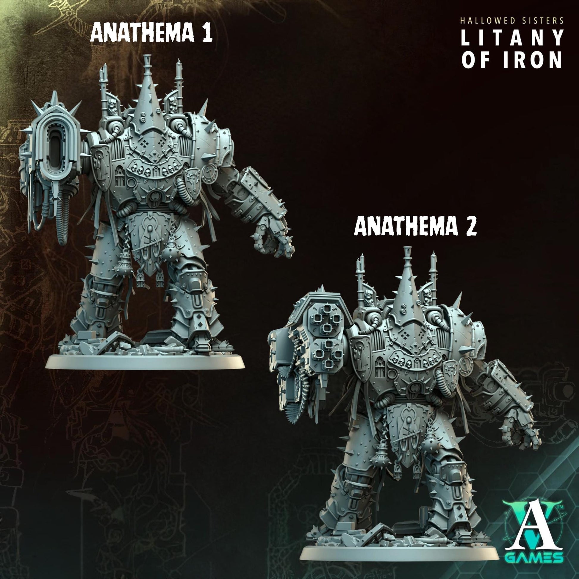 Hallowed Sisters - Litany of Iron by Archvillain Games | 3D Printed Miniatures