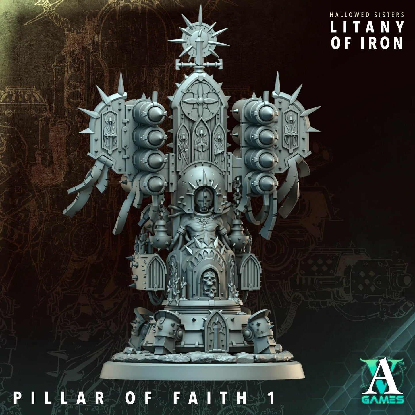 Hallowed Sisters - Litany of Iron by Archvillain Games | 3D Printed Miniatures