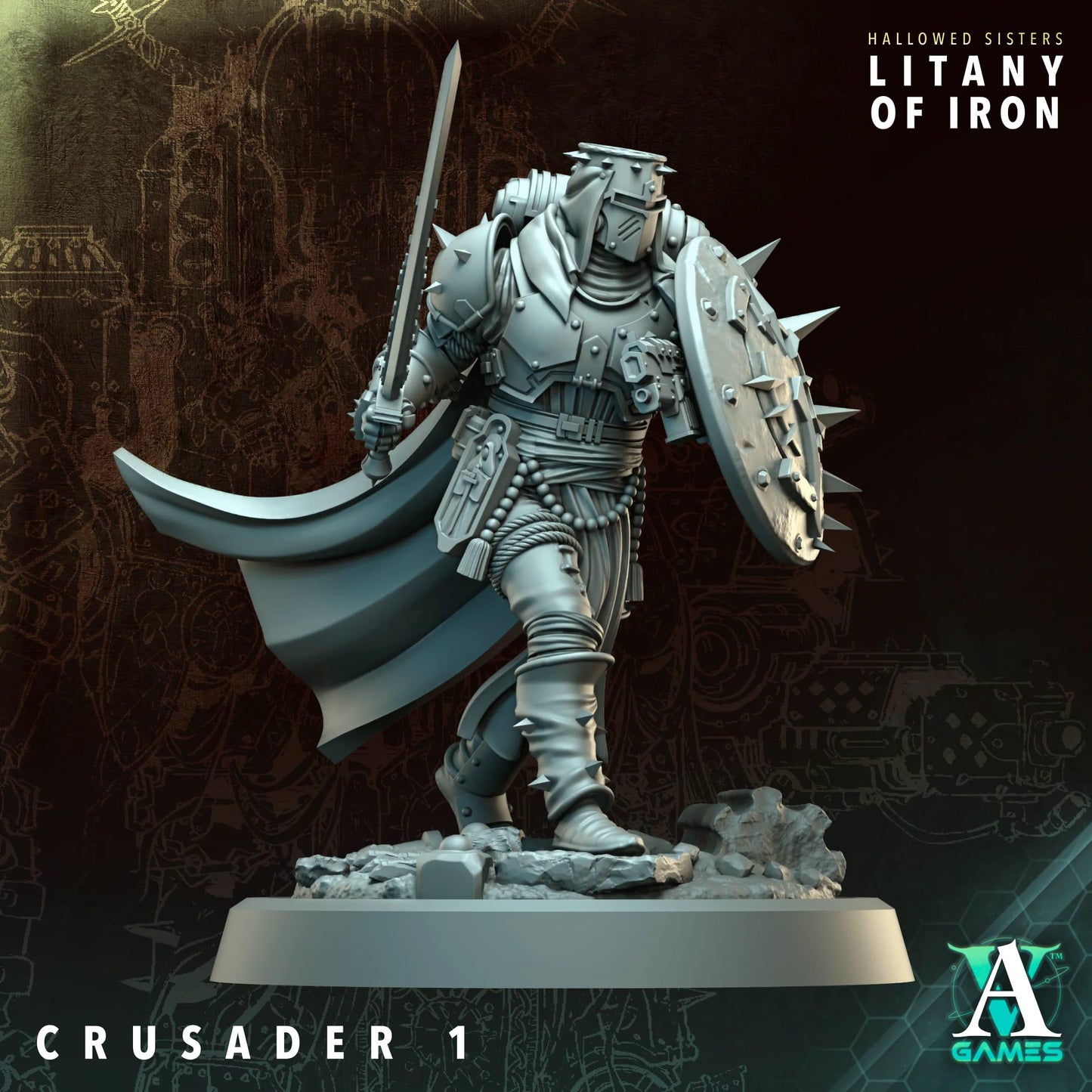 Hallowed Sisters - Litany of Iron by Archvillain Games | 3D Printed Miniatures