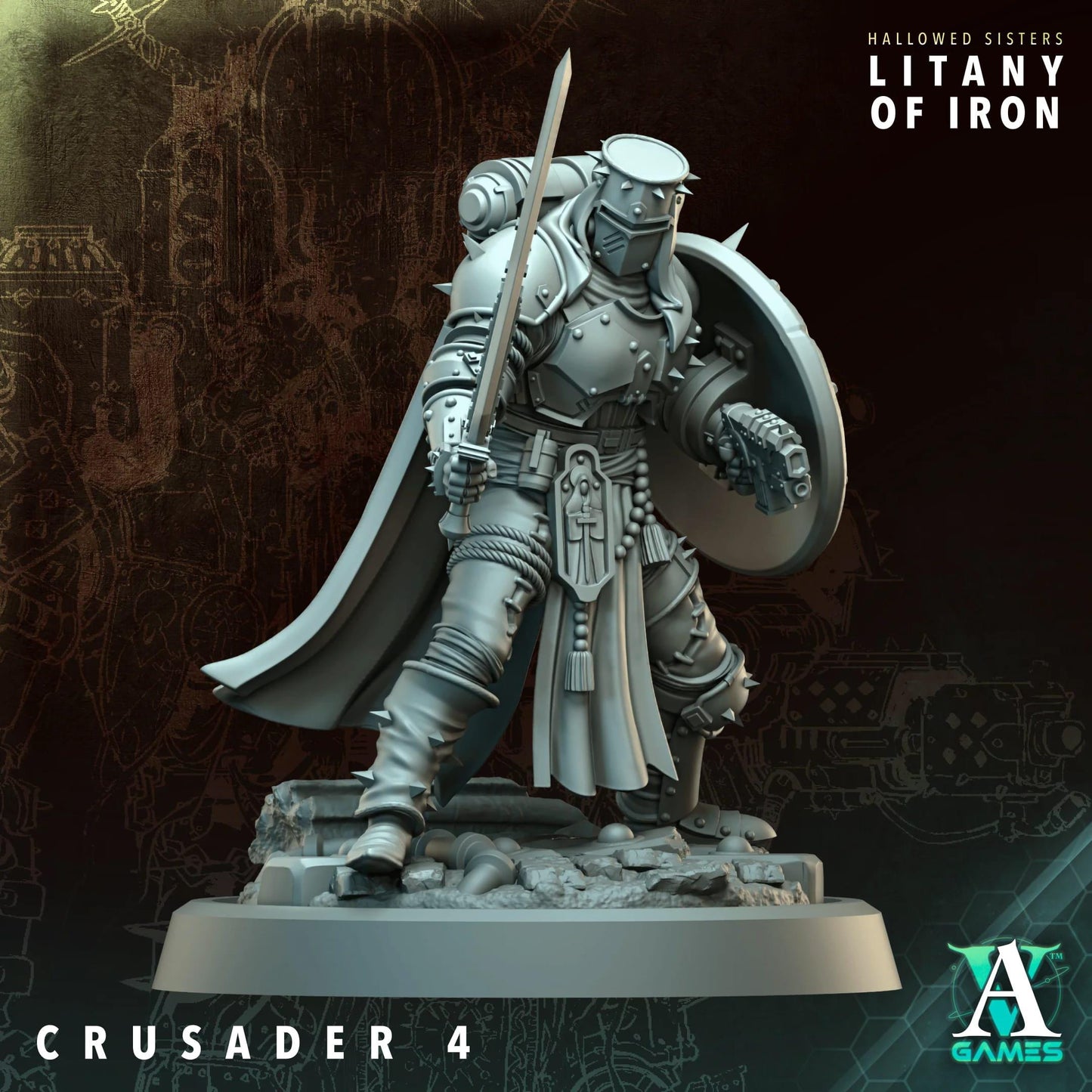Hallowed Sisters - Litany of Iron by Archvillain Games | 3D Printed Miniatures