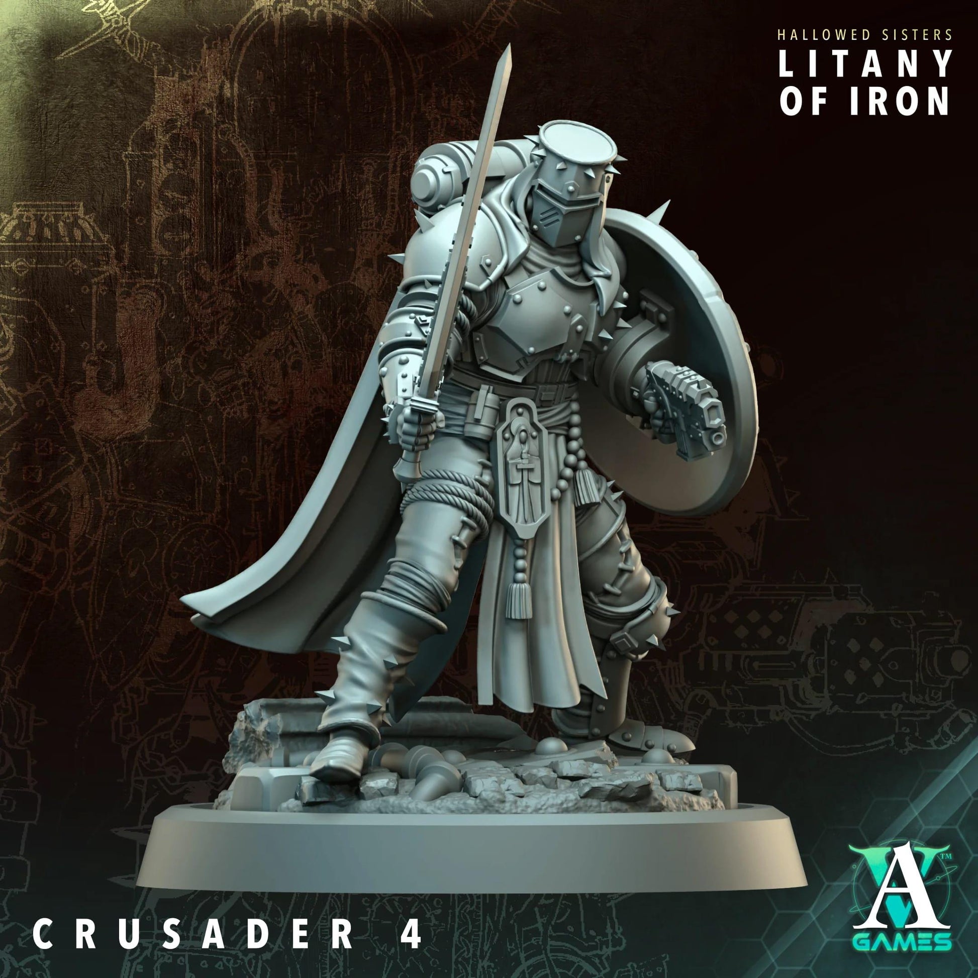Hallowed Sisters - Litany of Iron by Archvillain Games | 3D Printed Miniatures
