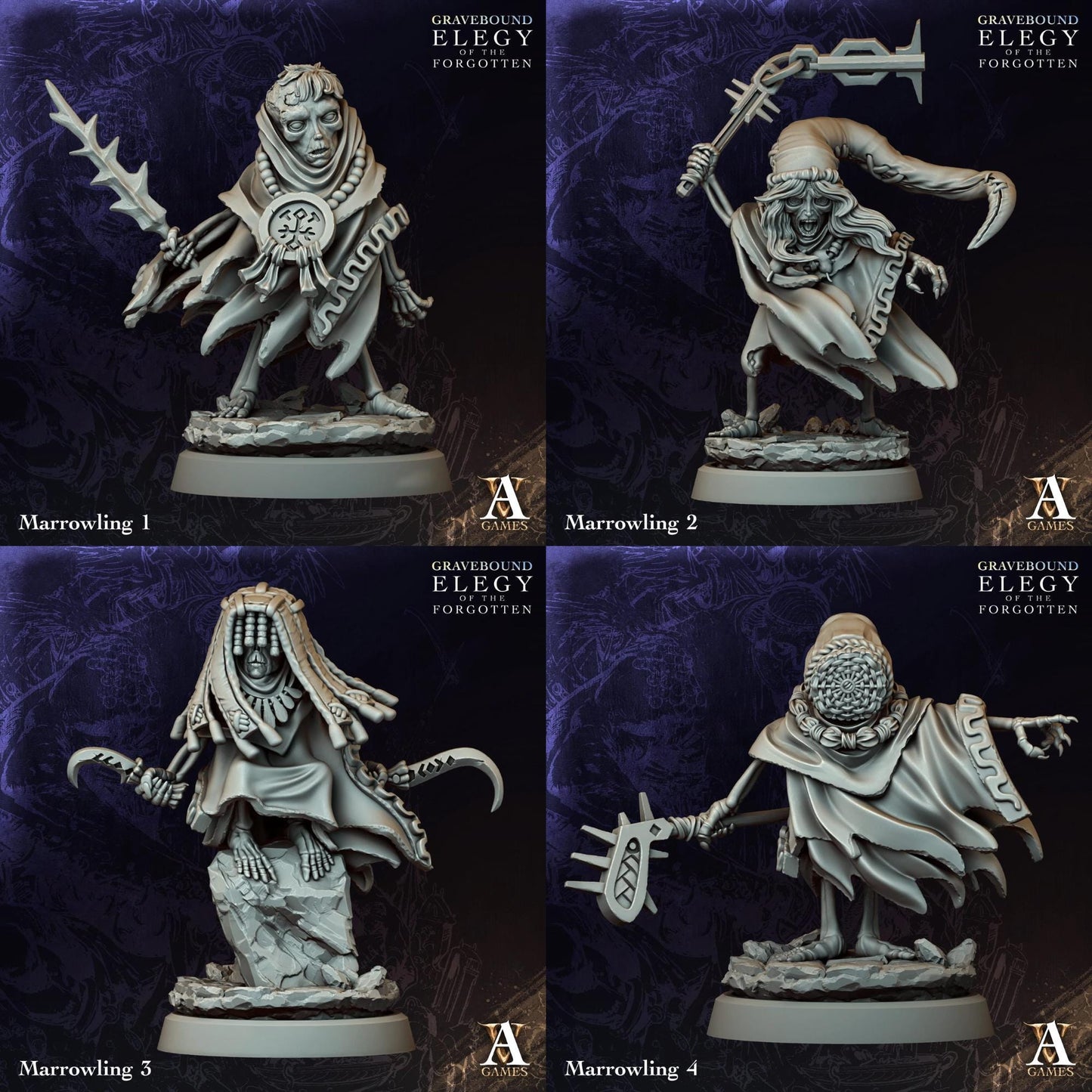 Elegy of the Forgotten - Gravebound by ArchvillainGames | 3D Printed Miniatures