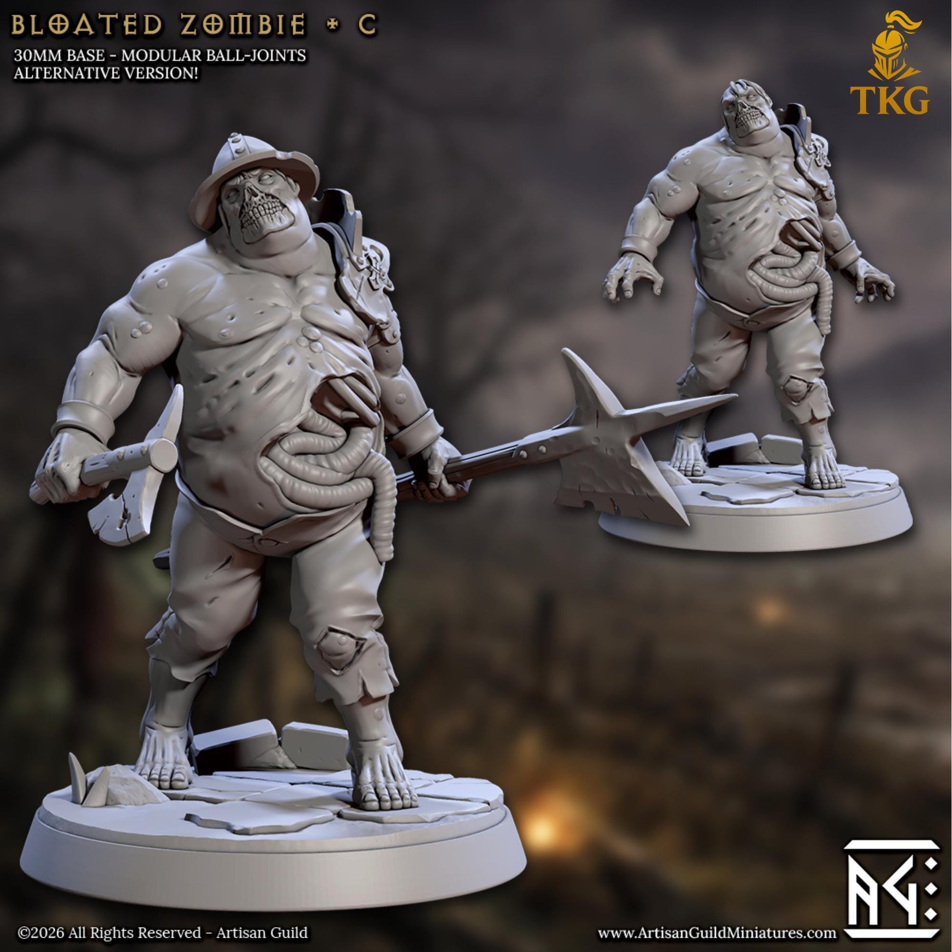 March of the Zombie Walkers by Artisan Guild | 3D Printed Miniatures | Fantasy Models