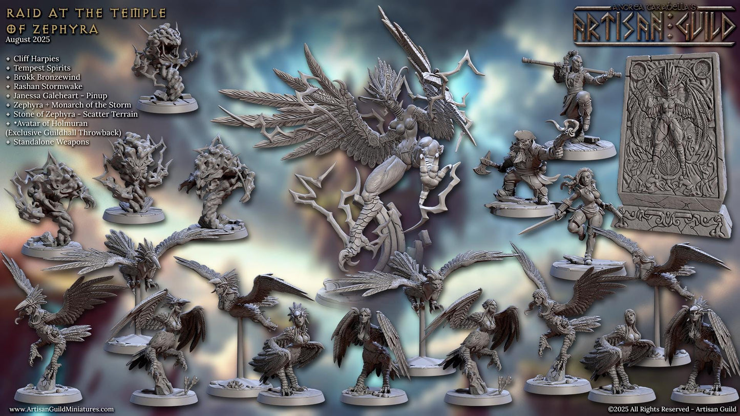 Raid at the Temple of Zephyria by Artisan Guild | 3D Printed Miniatures | Fantasy Models
