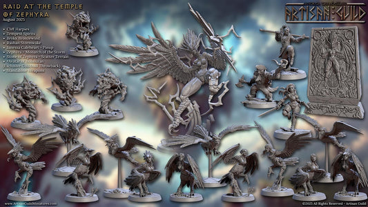 Raid at the Temple of Zephyria by Artisan Guild | 3D Printed Miniatures | Fantasy Models