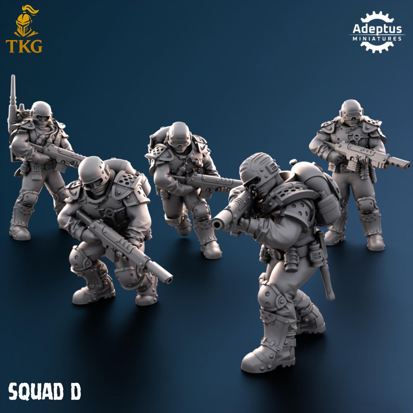 Greyplate Troops Squad by Adeptus Miniatures | 3D printed Tabletop Miniatures