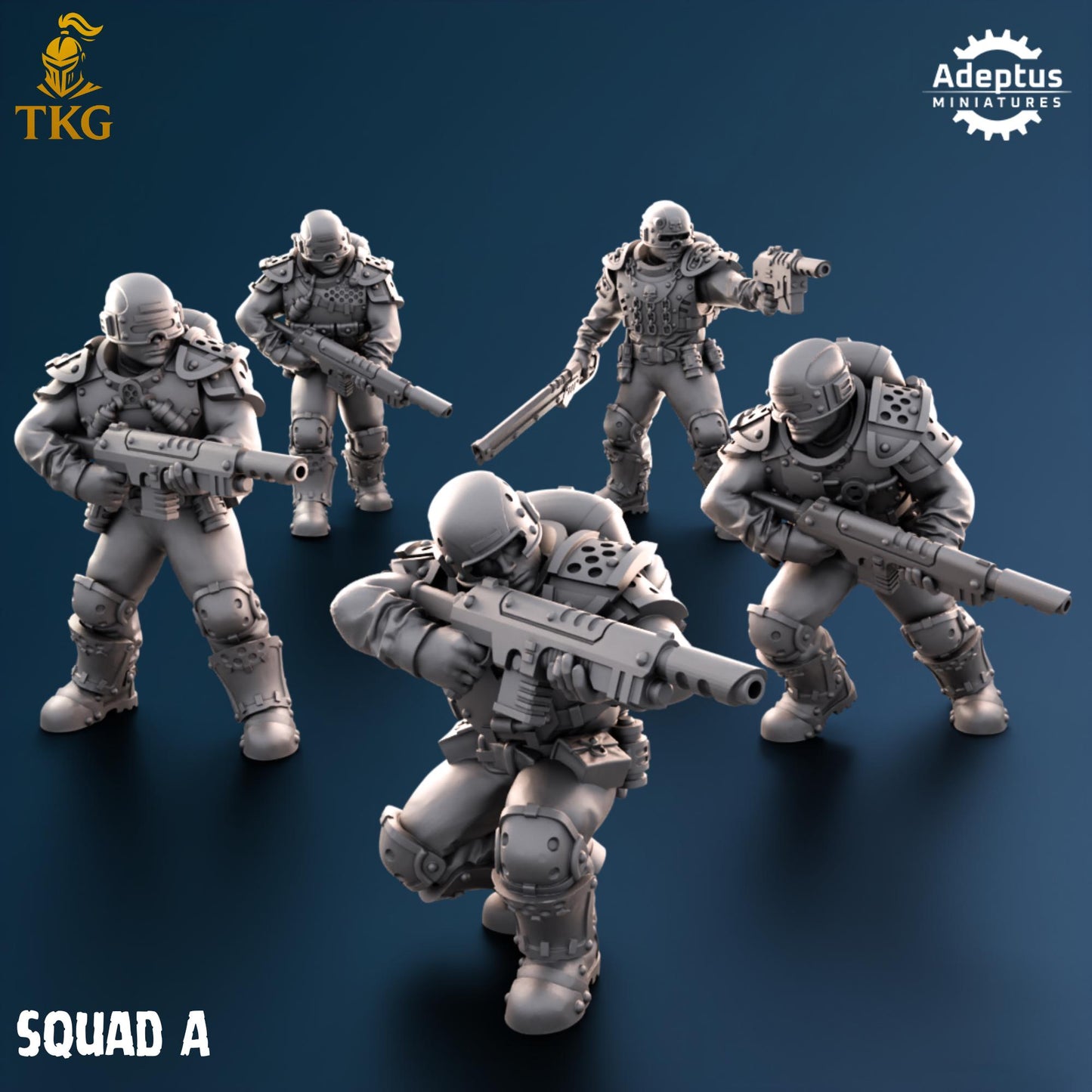Greyplate Troops Squad by Adeptus Miniatures | 3D printed Tabletop Miniatures