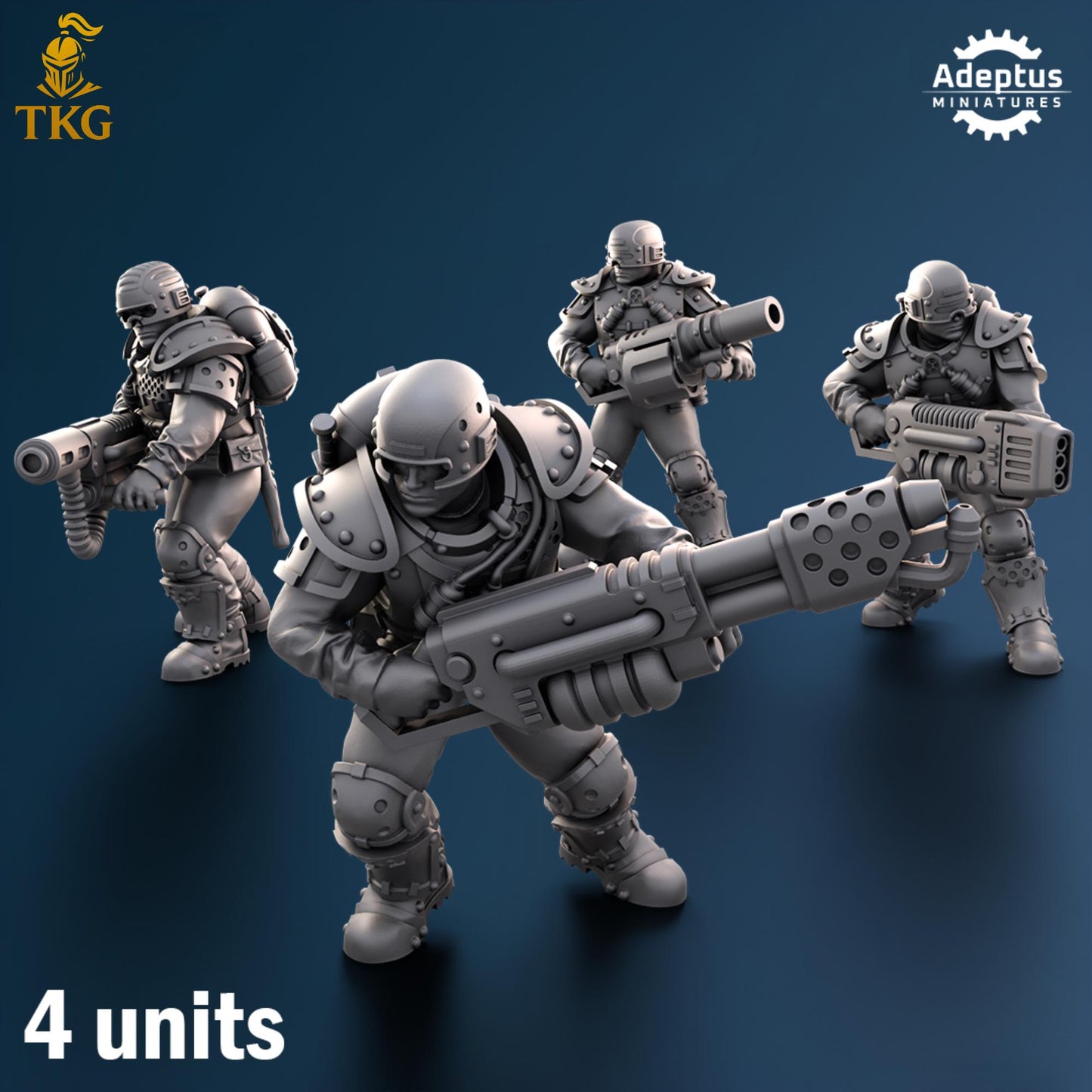 Greyplate Troops Special Weapons Team by Adeptus Miniatures | 3D printed Tabletop Miniatures