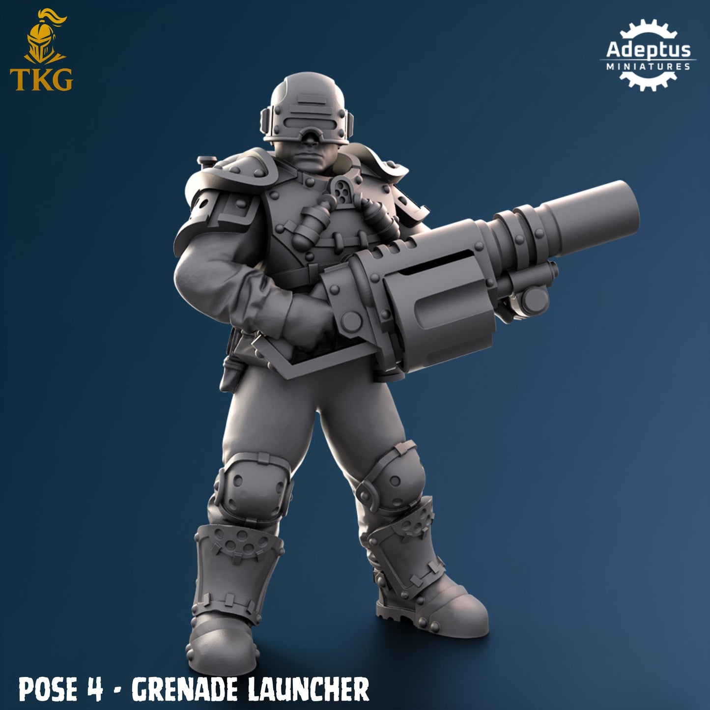 Greyplate Troops Special Weapons Team by Adeptus Miniatures | 3D printed Tabletop Miniatures