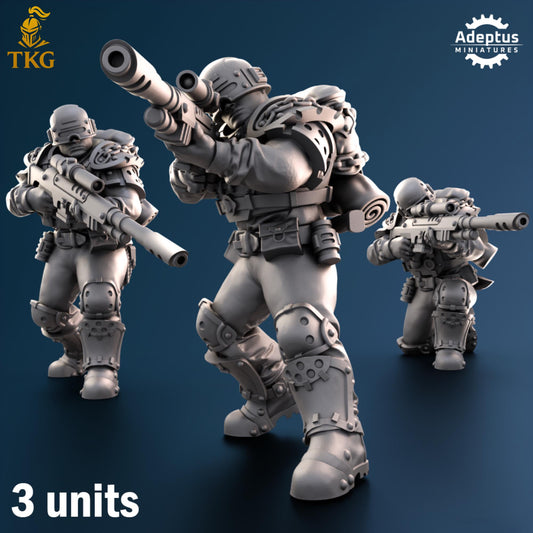 Greyplate Troops Snipers by Adeptus Miniatures | 3D printed Tabletop Miniatures
