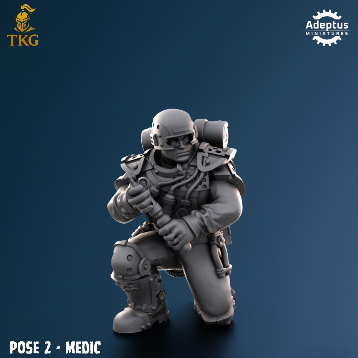 Greyplate Troops Command Squad by Adeptus Miniatures | 3D printed Tabletop Miniatures