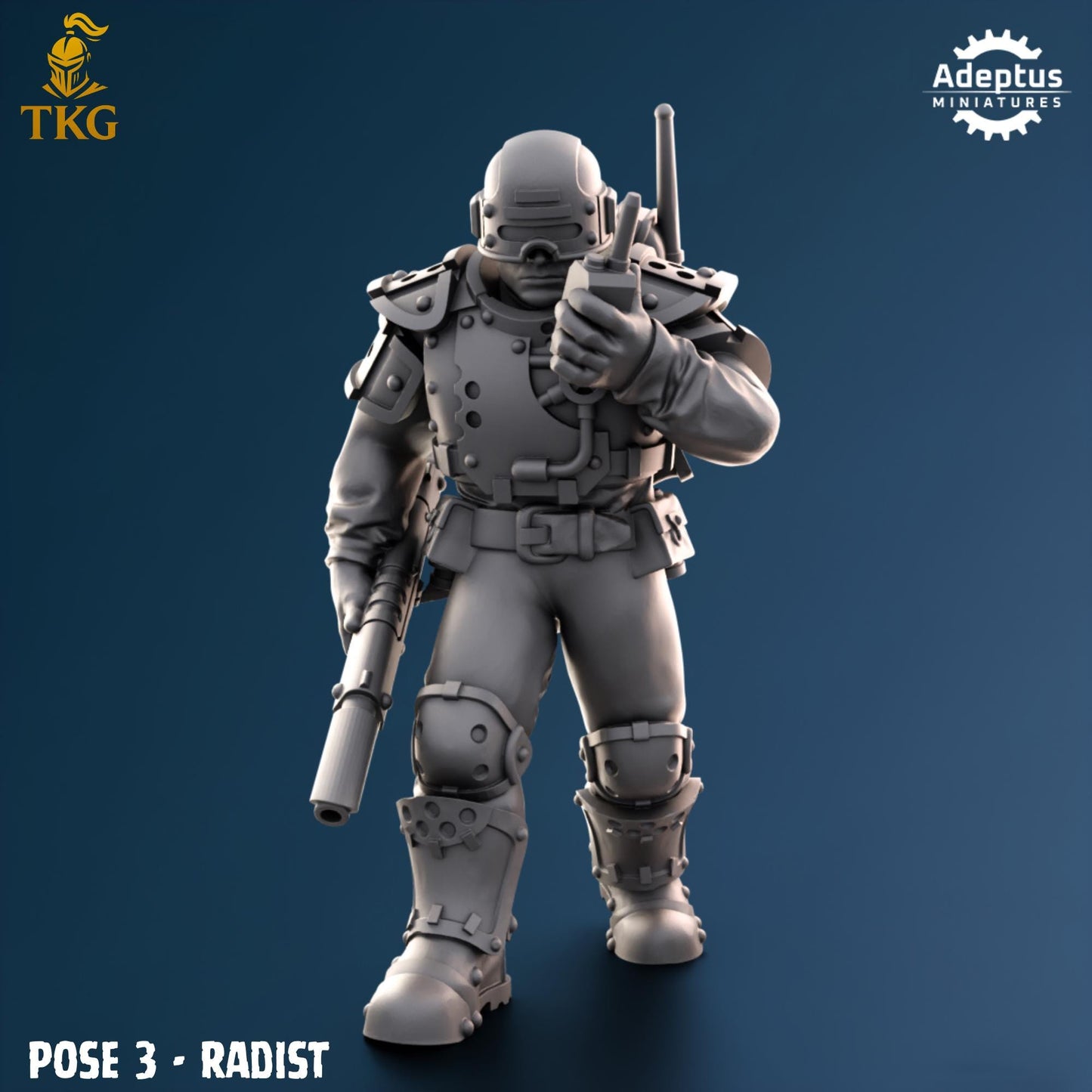 Greyplate Troops Command Squad by Adeptus Miniatures | 3D printed Tabletop Miniatures