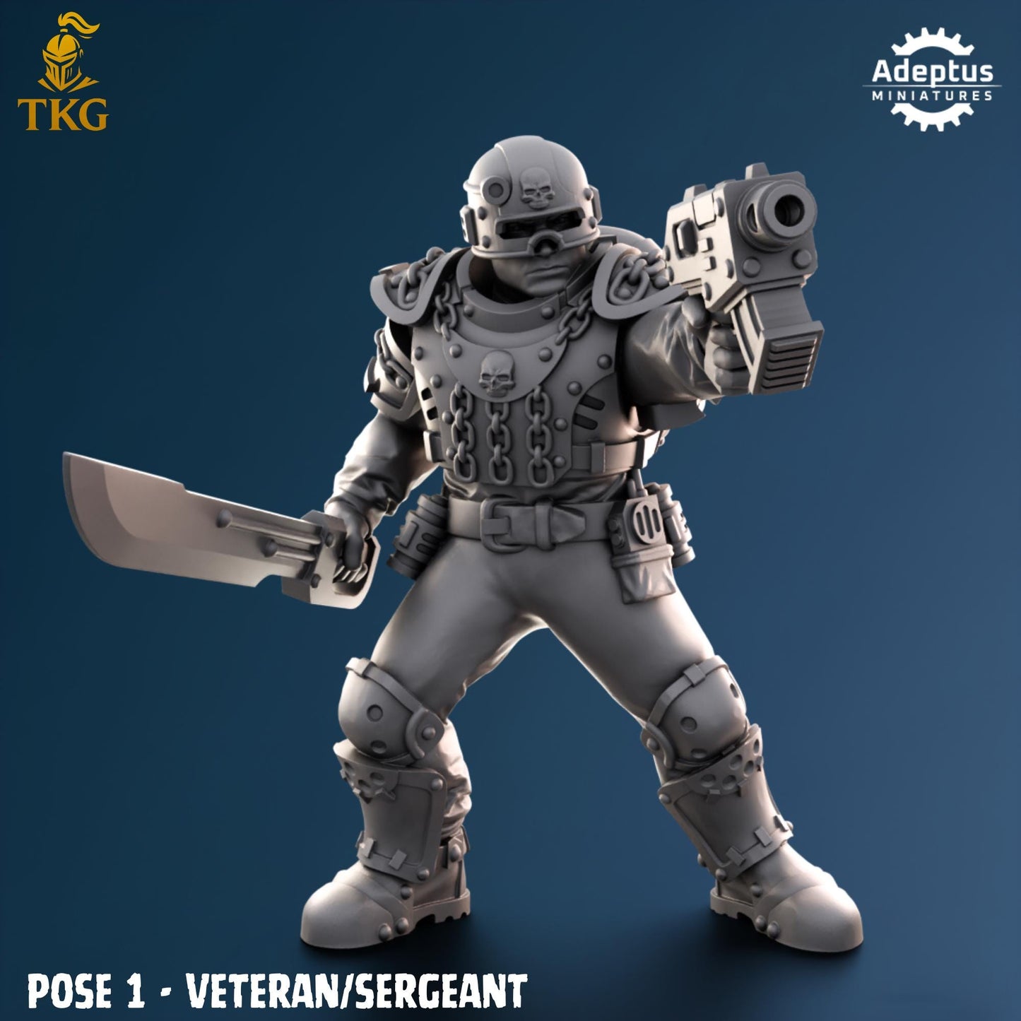 Greyplate Troops Command Squad by Adeptus Miniatures | 3D printed Tabletop Miniatures