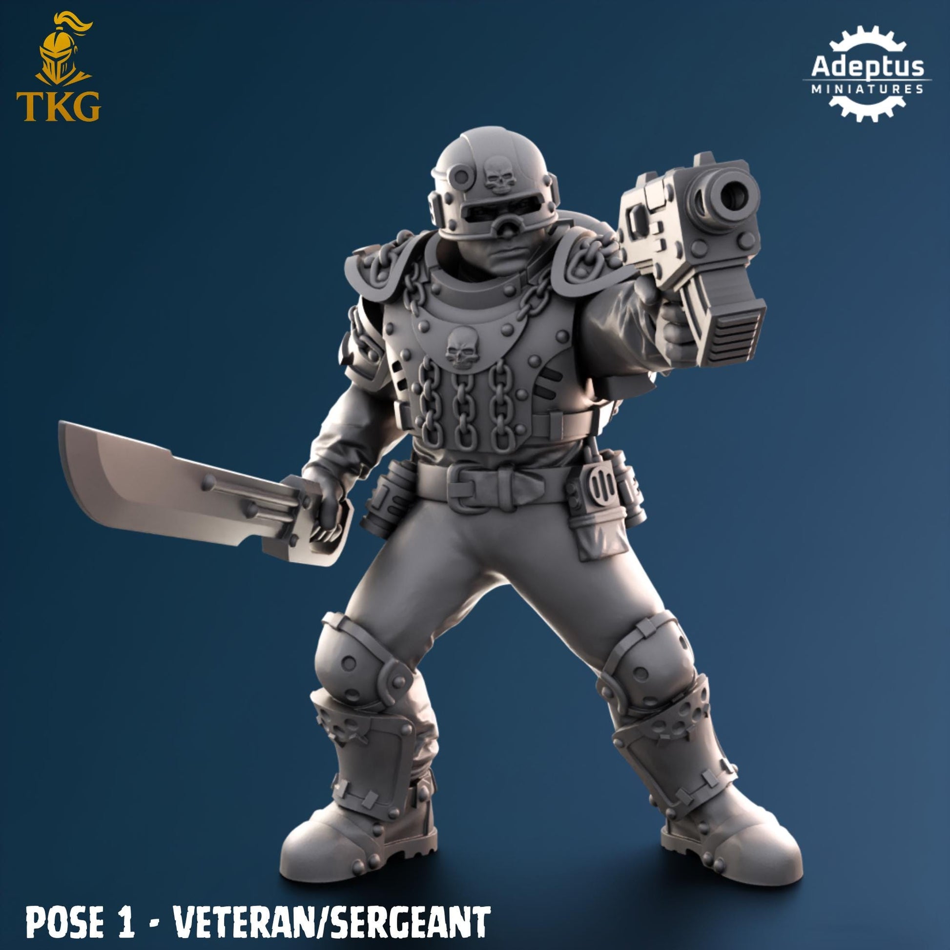 Greyplate Troops Command Squad by Adeptus Miniatures | 3D printed Tabletop Miniatures