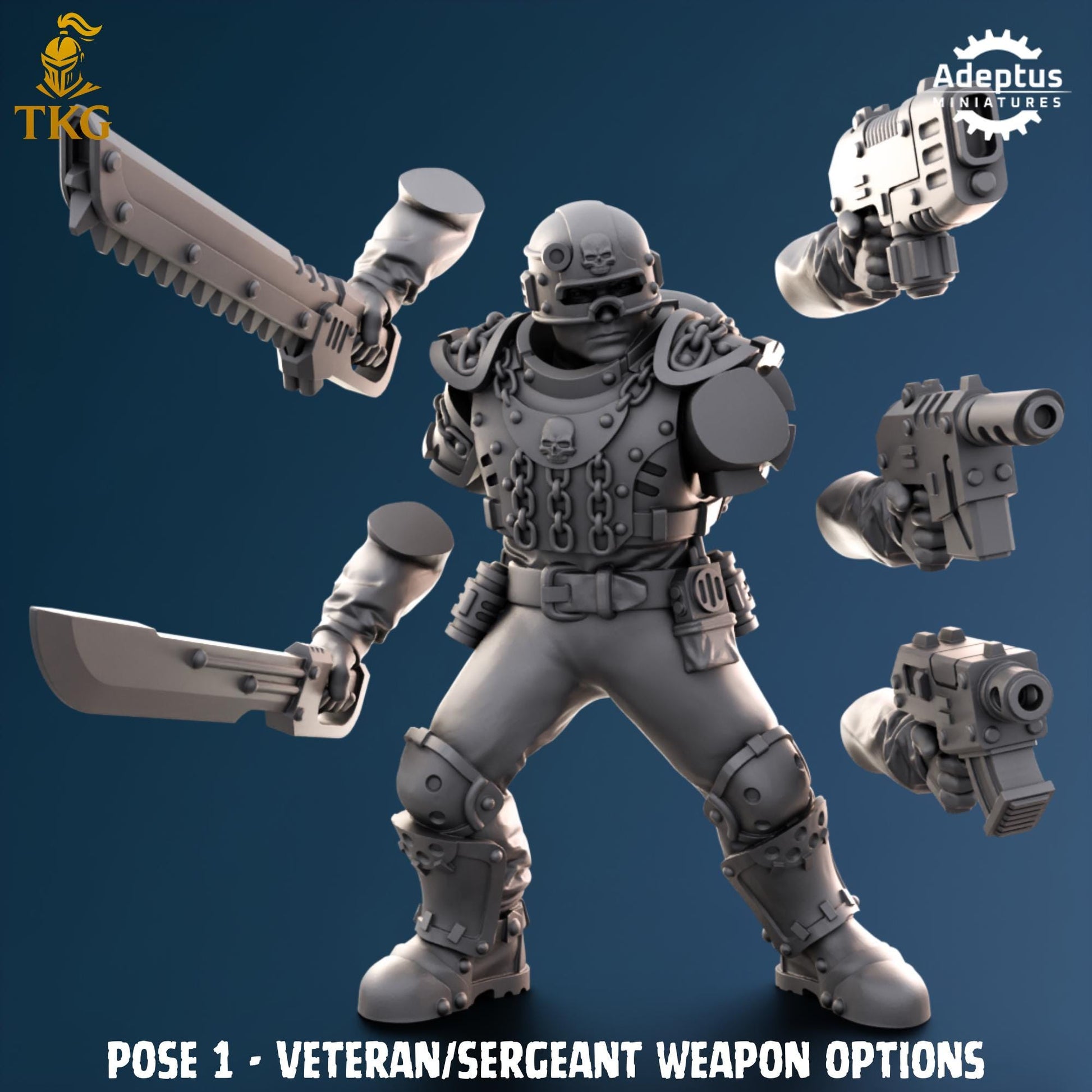 Greyplate Troops Command Squad by Adeptus Miniatures | 3D printed Tabletop Miniatures