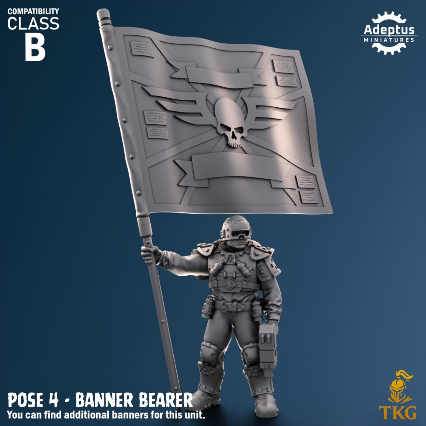 Greyplate Troops Command Squad by Adeptus Miniatures | 3D printed Tabletop Miniatures