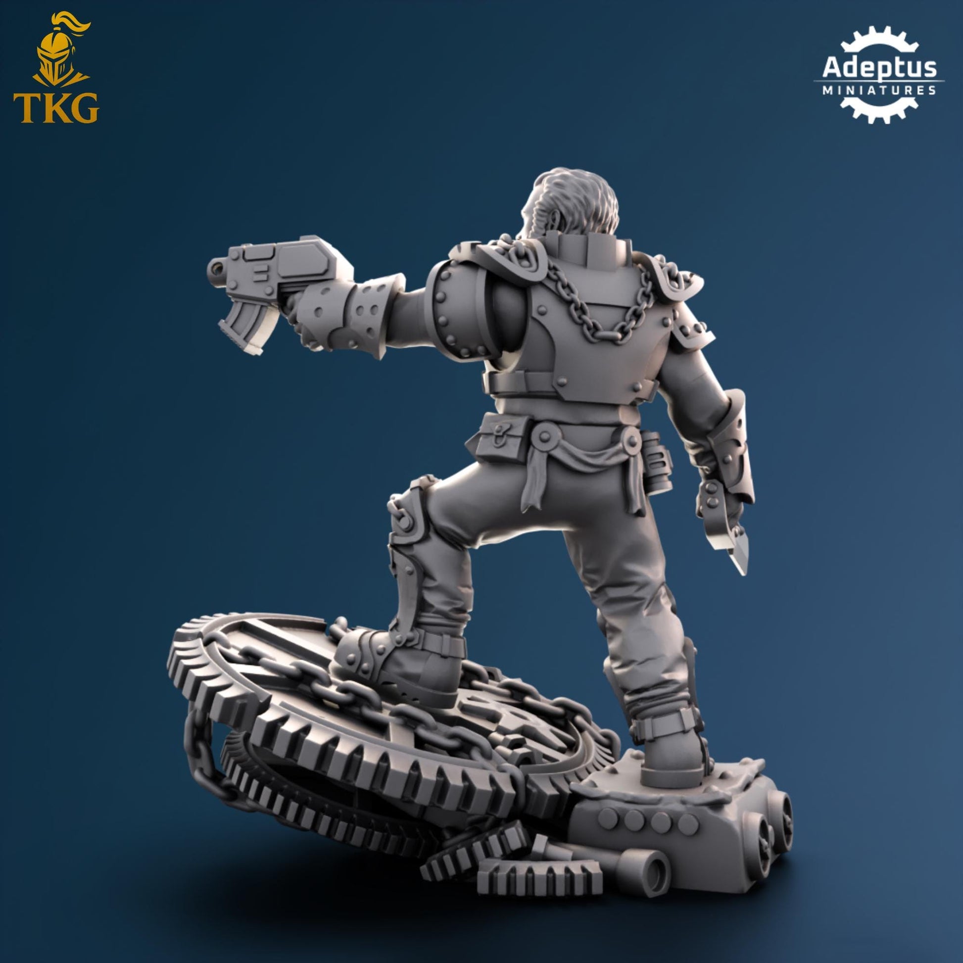Greyplate Troops Commander by Adeptus Miniatures | 3D printed Tabletop Miniatures