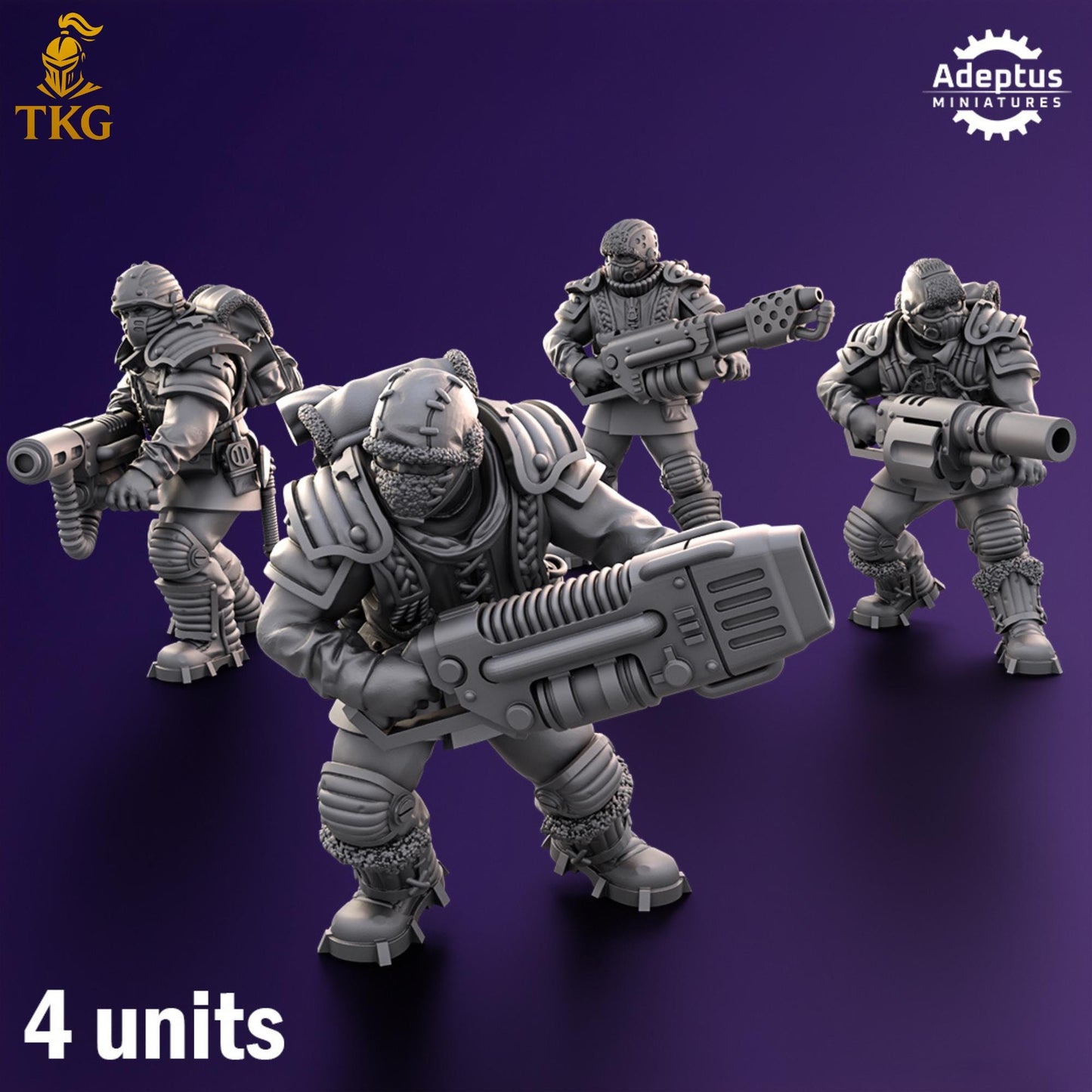 Stormsworn Troops Special Weapons Team by Adeptus Miniatures | 3D printed Tabletop Miniatures