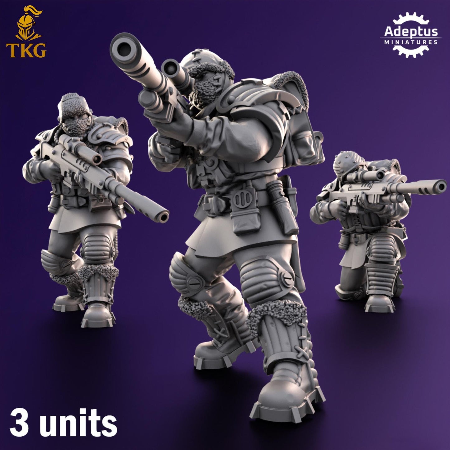 Stormsworn Troops Snipers by Adeptus Miniatures | 3D printed Tabletop Miniatures