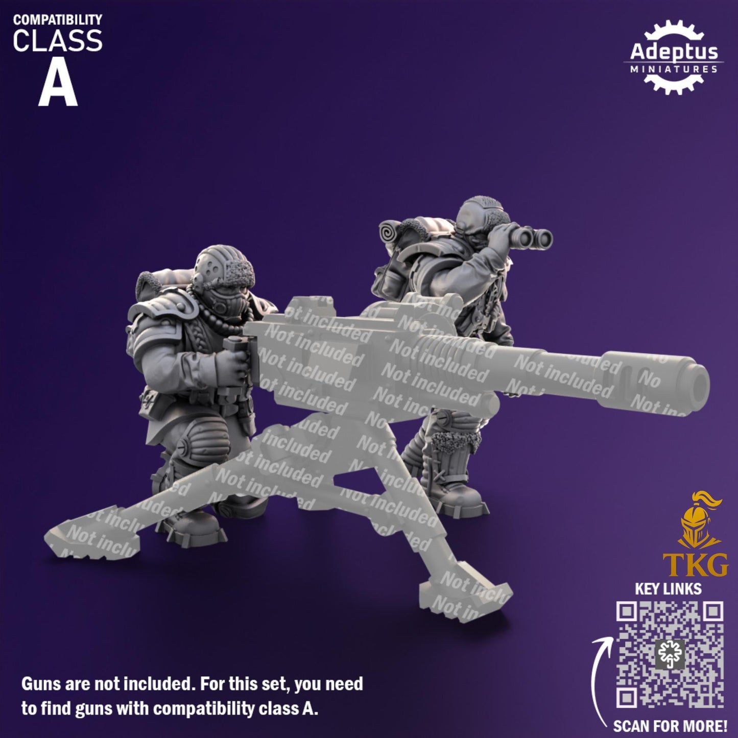 Stormsworn Troops Heavy Weapons Operators by Adeptus Miniatures | 3D printed Tabletop Miniatures