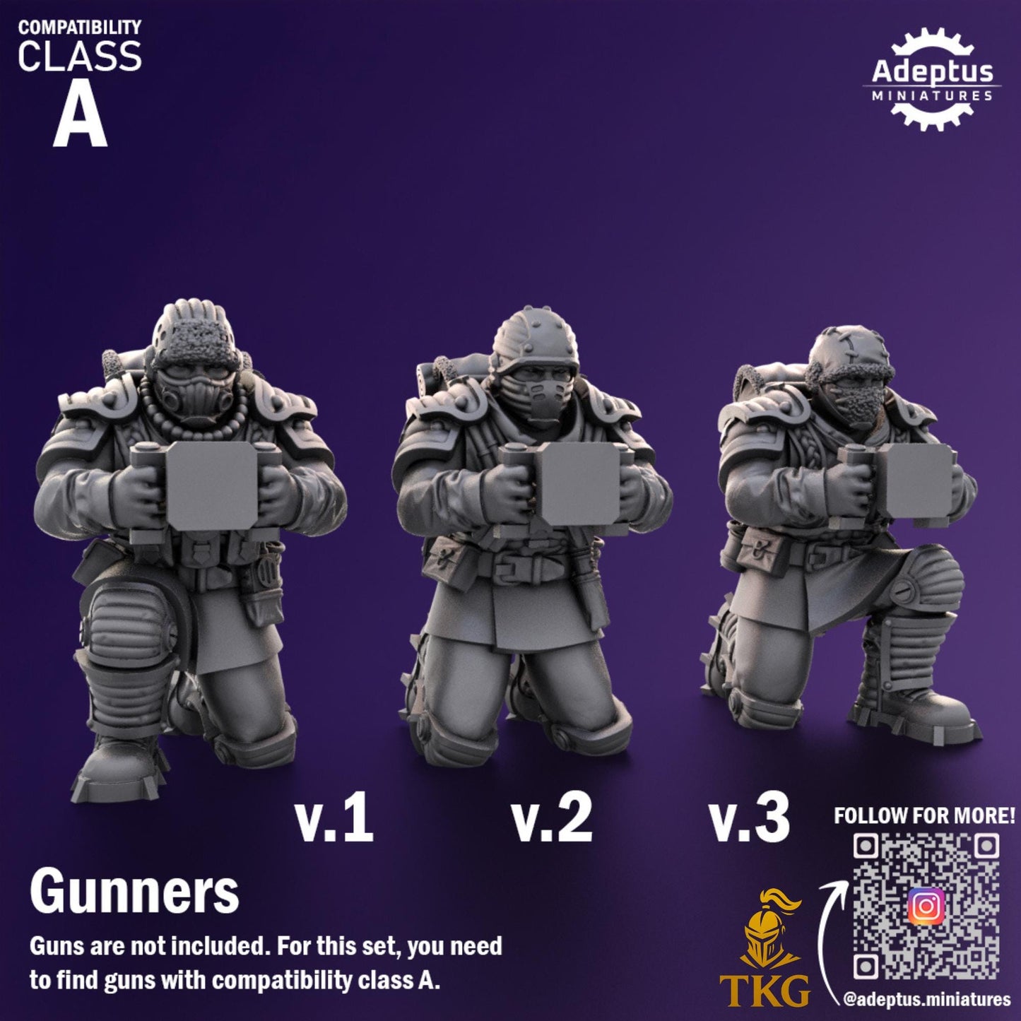 Stormsworn Troops Heavy Weapons Operators by Adeptus Miniatures | 3D printed Tabletop Miniatures