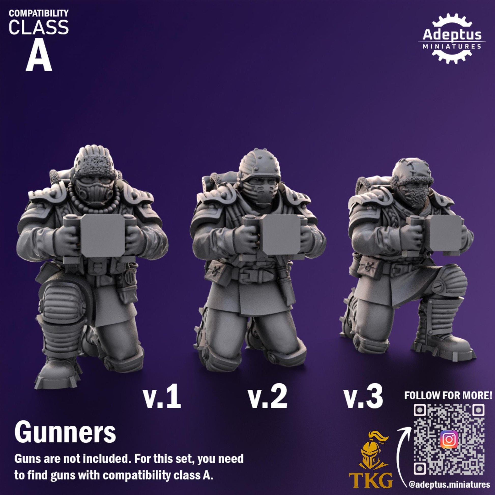 Stormsworn Troops Heavy Weapons Operators by Adeptus Miniatures | 3D printed Tabletop Miniatures