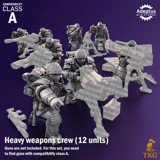 Stormsworn Troops Heavy Weapons Operators by Adeptus Miniatures | 3D printed Tabletop Miniatures