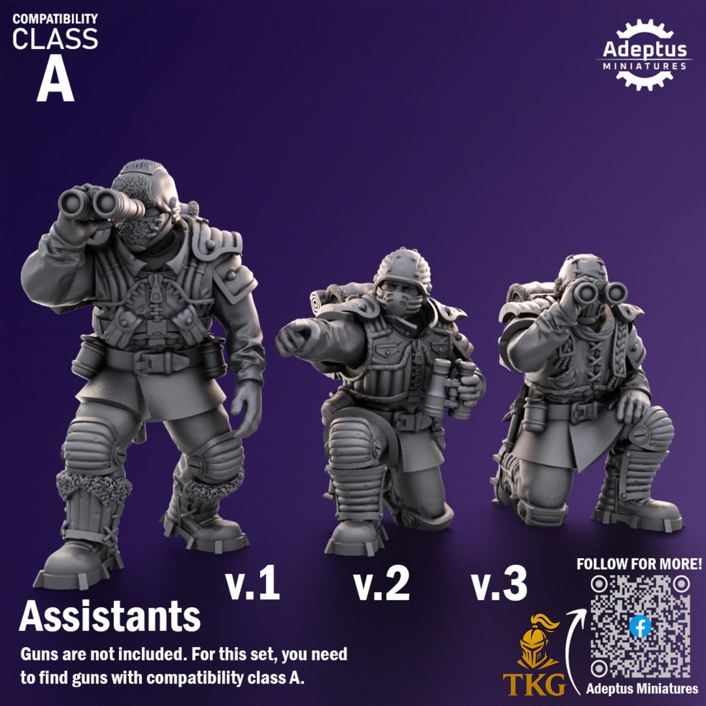 Stormsworn Troops Heavy Weapons Operators by Adeptus Miniatures | 3D printed Tabletop Miniatures