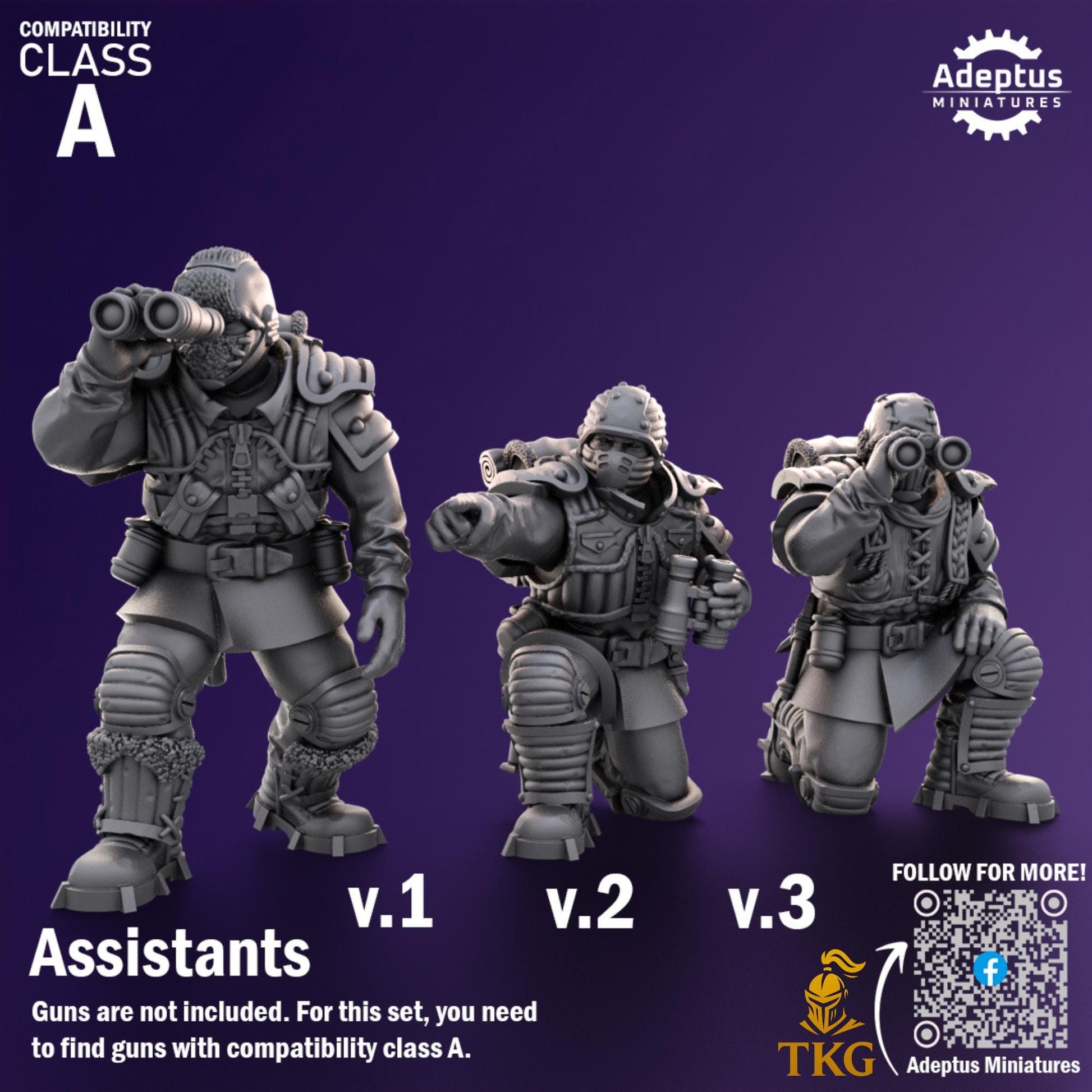 Stormsworn Troops Heavy Weapons Operators by Adeptus Miniatures | 3D printed Tabletop Miniatures