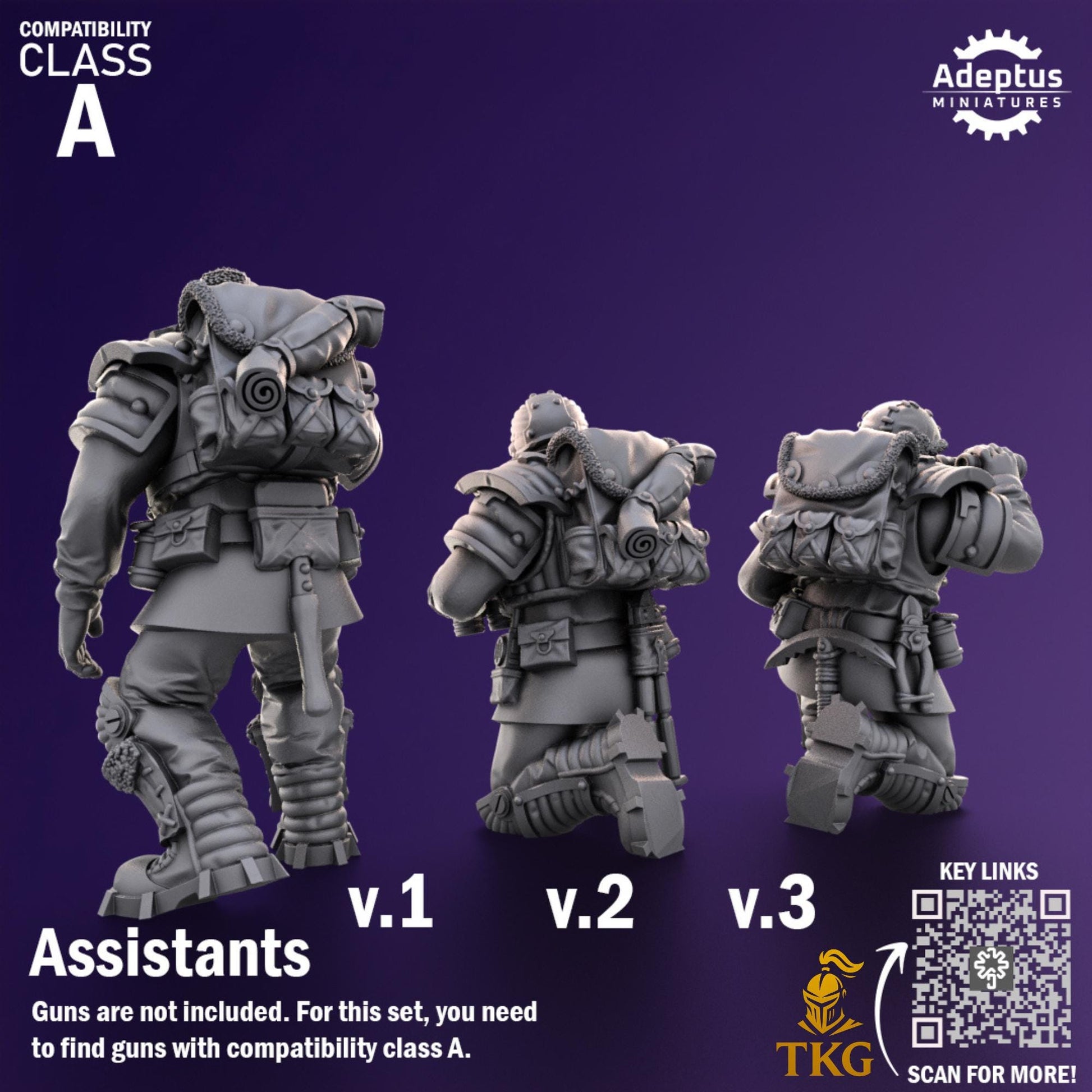 Stormsworn Troops Heavy Weapons Operators by Adeptus Miniatures | 3D printed Tabletop Miniatures