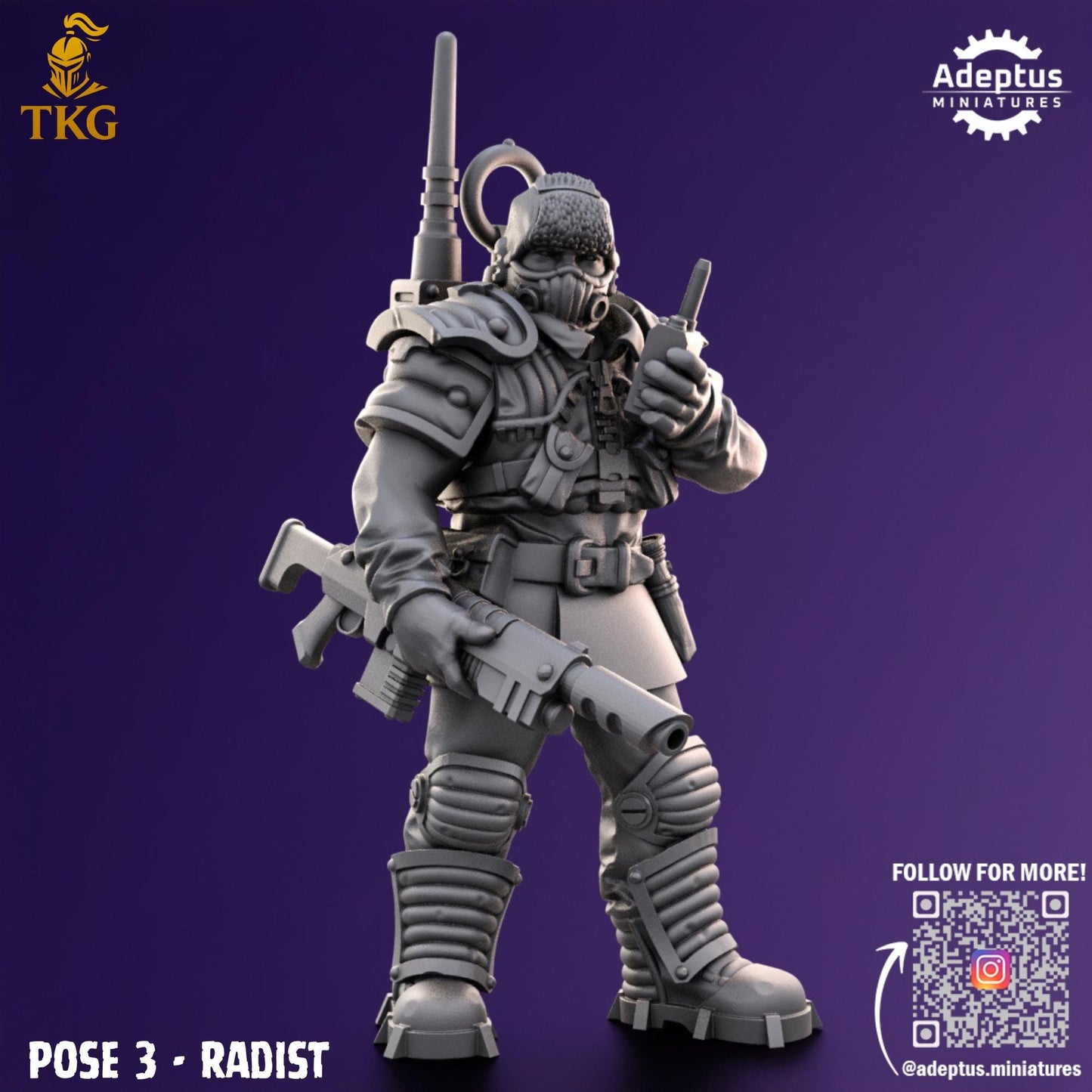 Stormsworn Troops Command Squad by Adeptus Miniatures | 3D printed Tabletop Miniatures