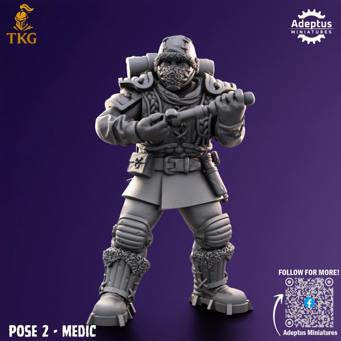 Stormsworn Troops Command Squad by Adeptus Miniatures | 3D printed Tabletop Miniatures