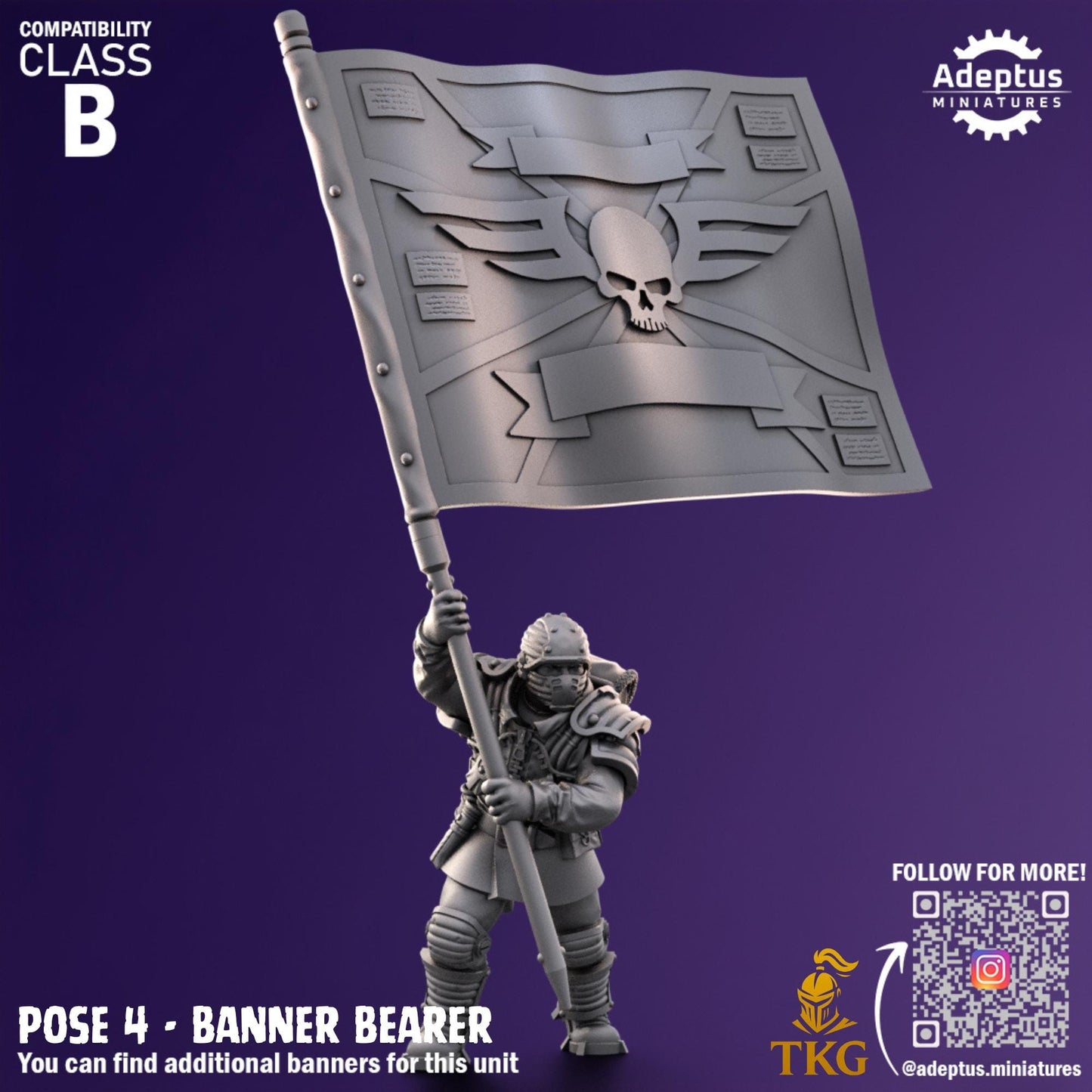 Stormsworn Troops Command Squad by Adeptus Miniatures | 3D printed Tabletop Miniatures