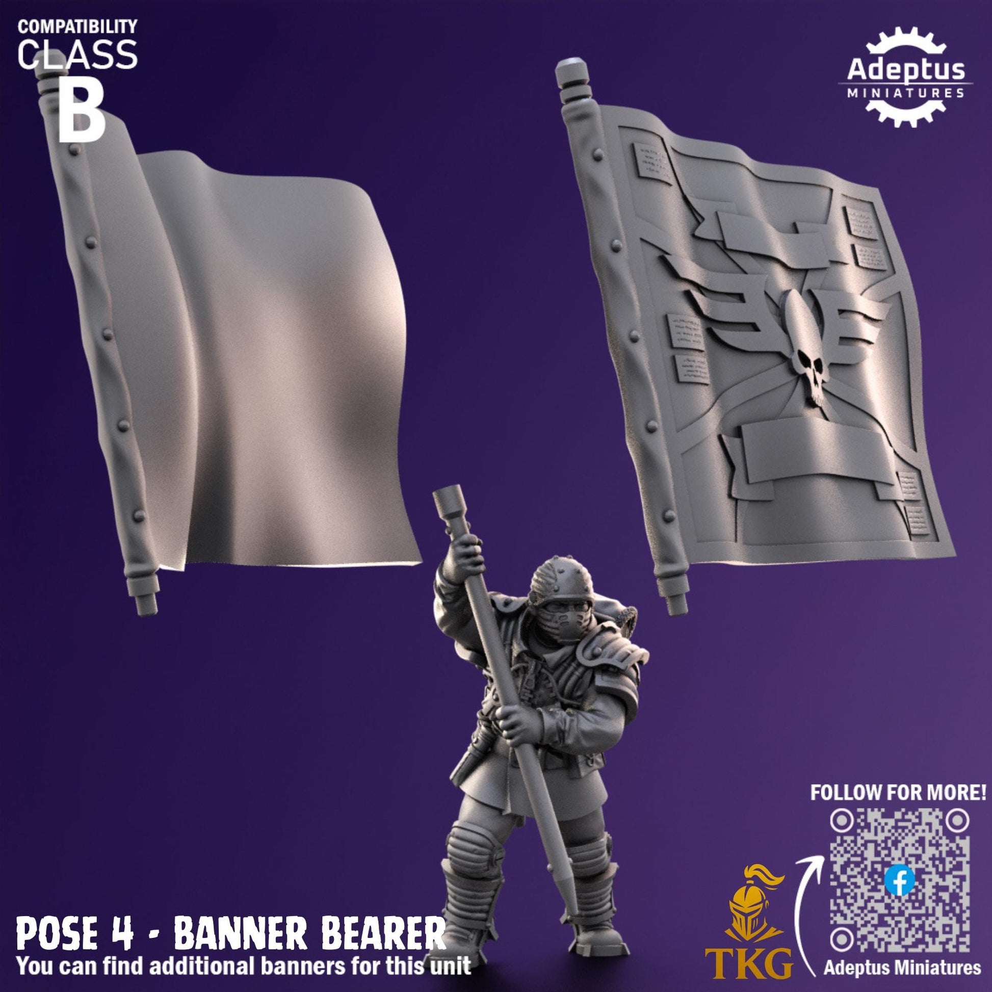 Stormsworn Troops Command Squad by Adeptus Miniatures | 3D printed Tabletop Miniatures